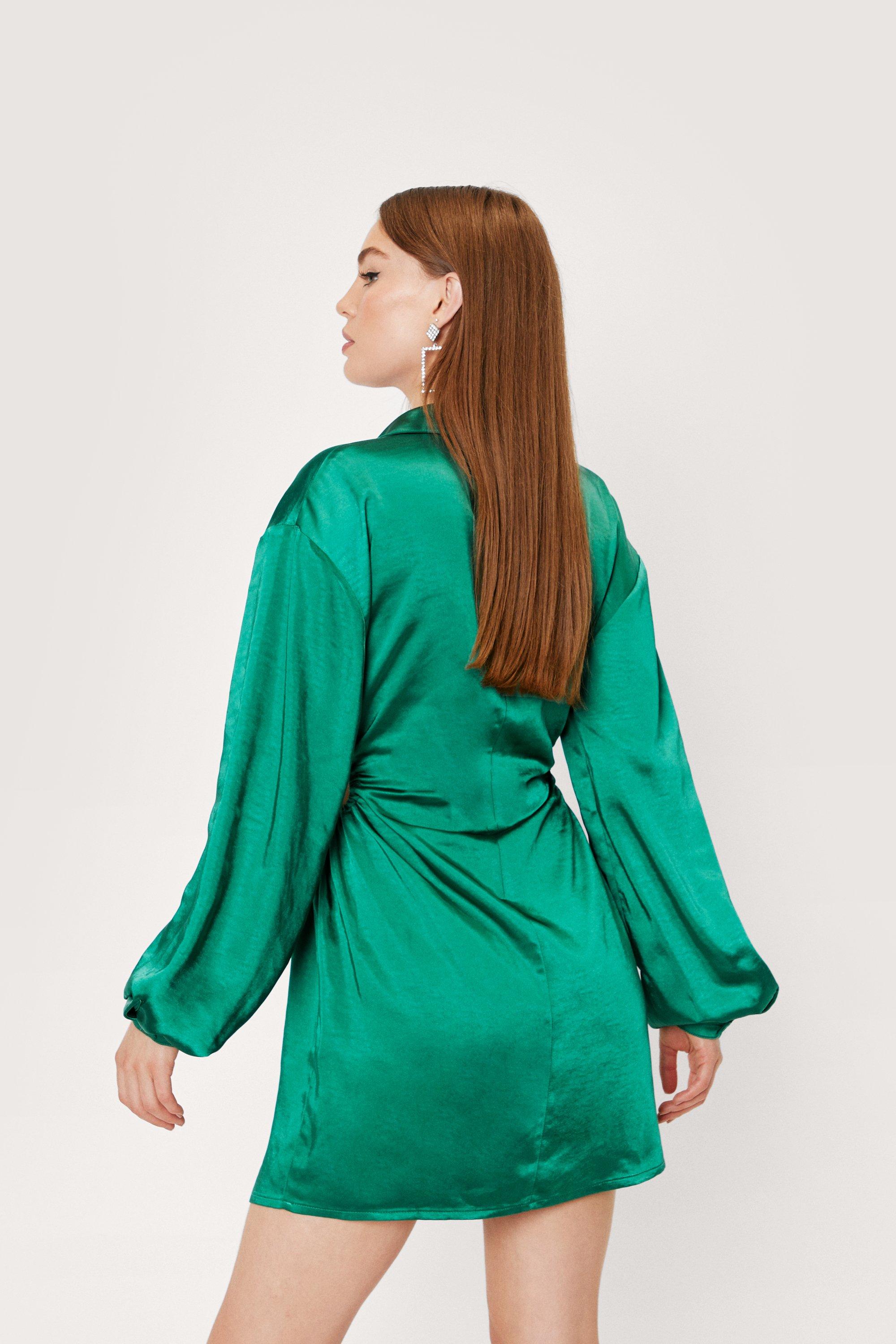 nasty gal emerald green dress