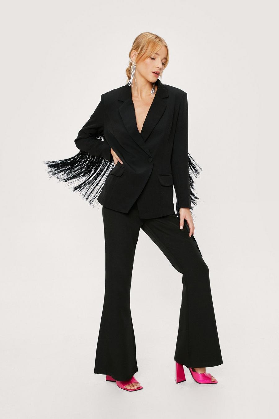 Petite Fit and Flare Suit Pants