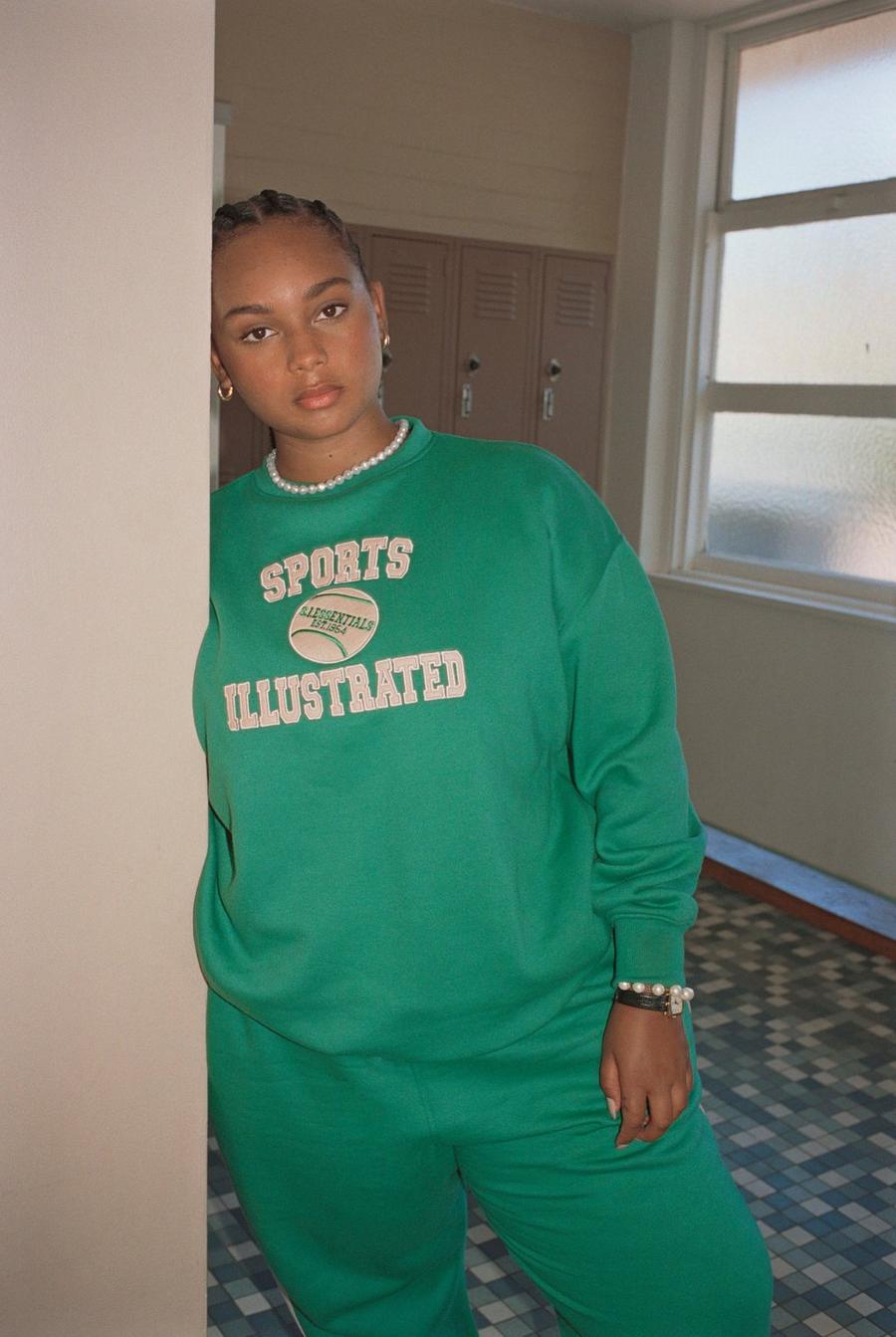 Grande Taille - Sweat oversize à broderies Sports Illustrated