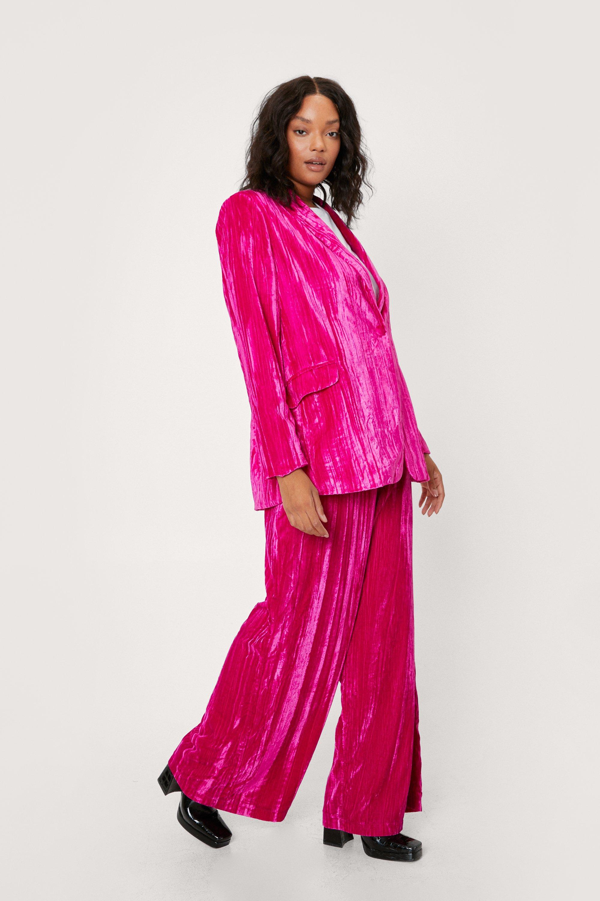 pink wide leg pants plus size