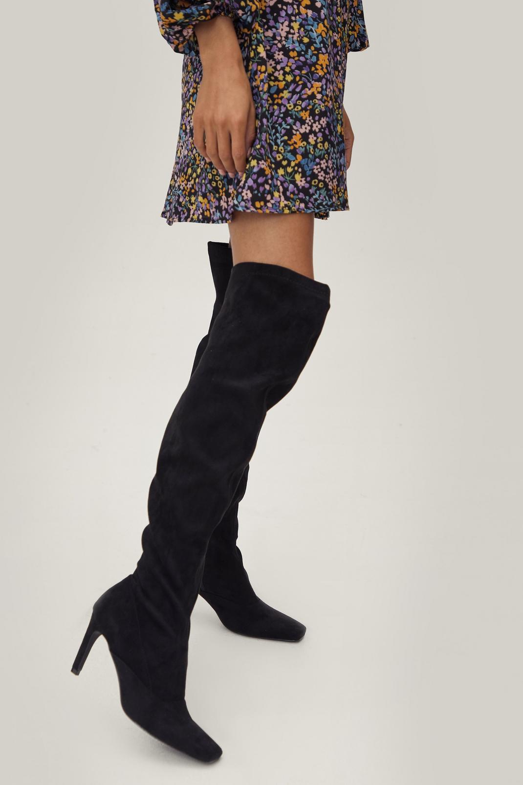 105 Faux Suede Over-the-Knee Stiletto Boots image number 2