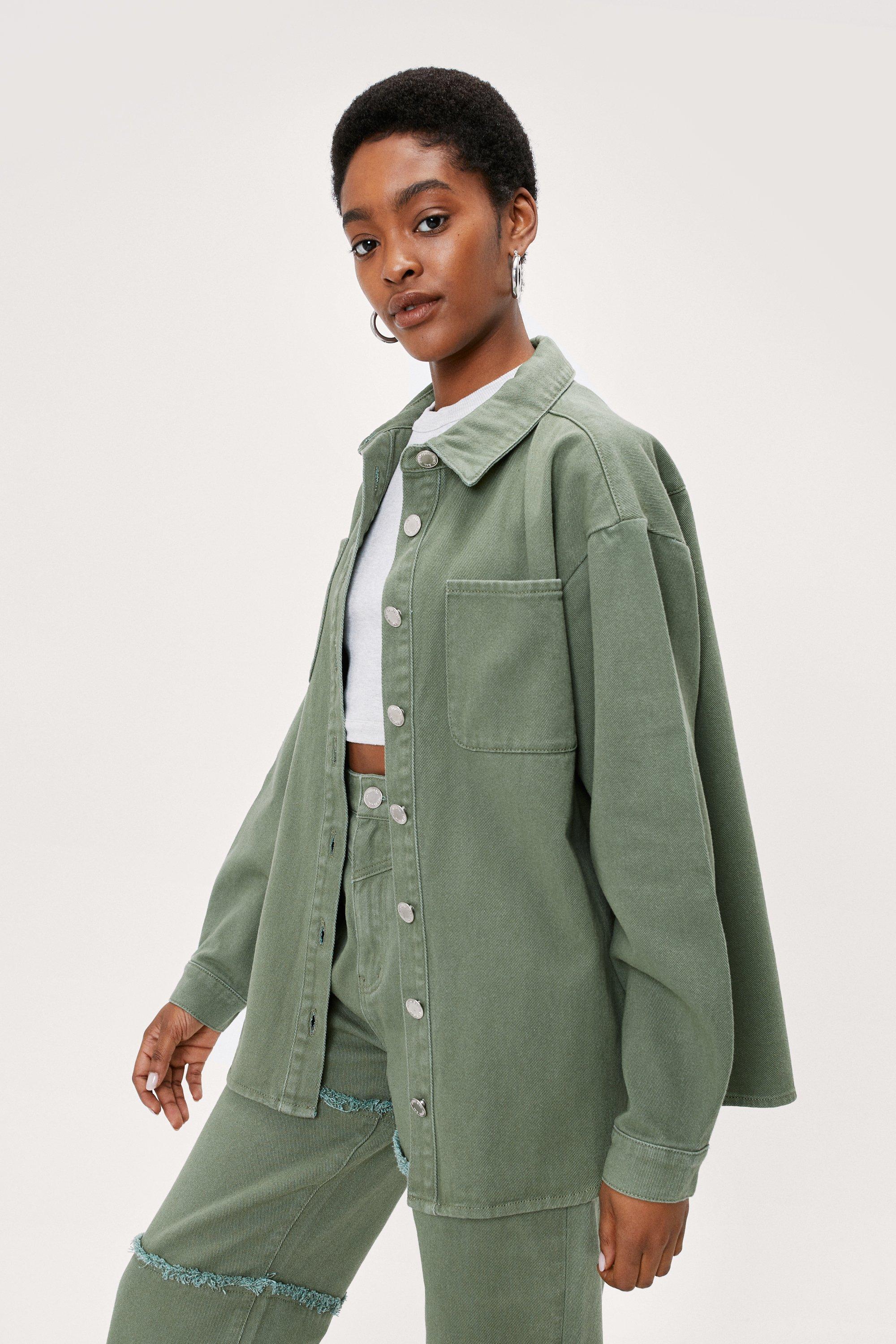Oversized Long Sleeve Denim Shacket | Nasty Gal