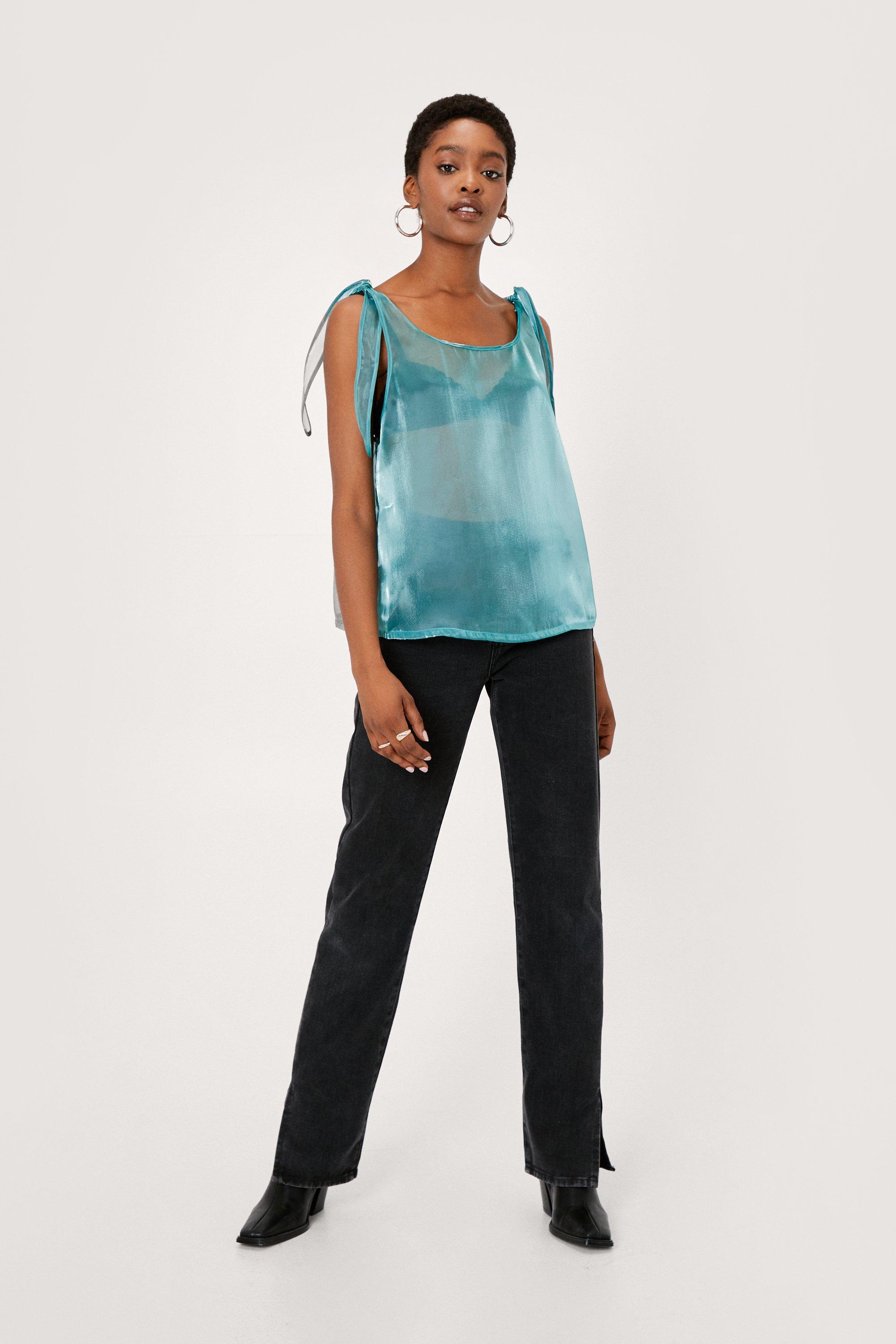 J.Crew Velvet Tank Top in Blue