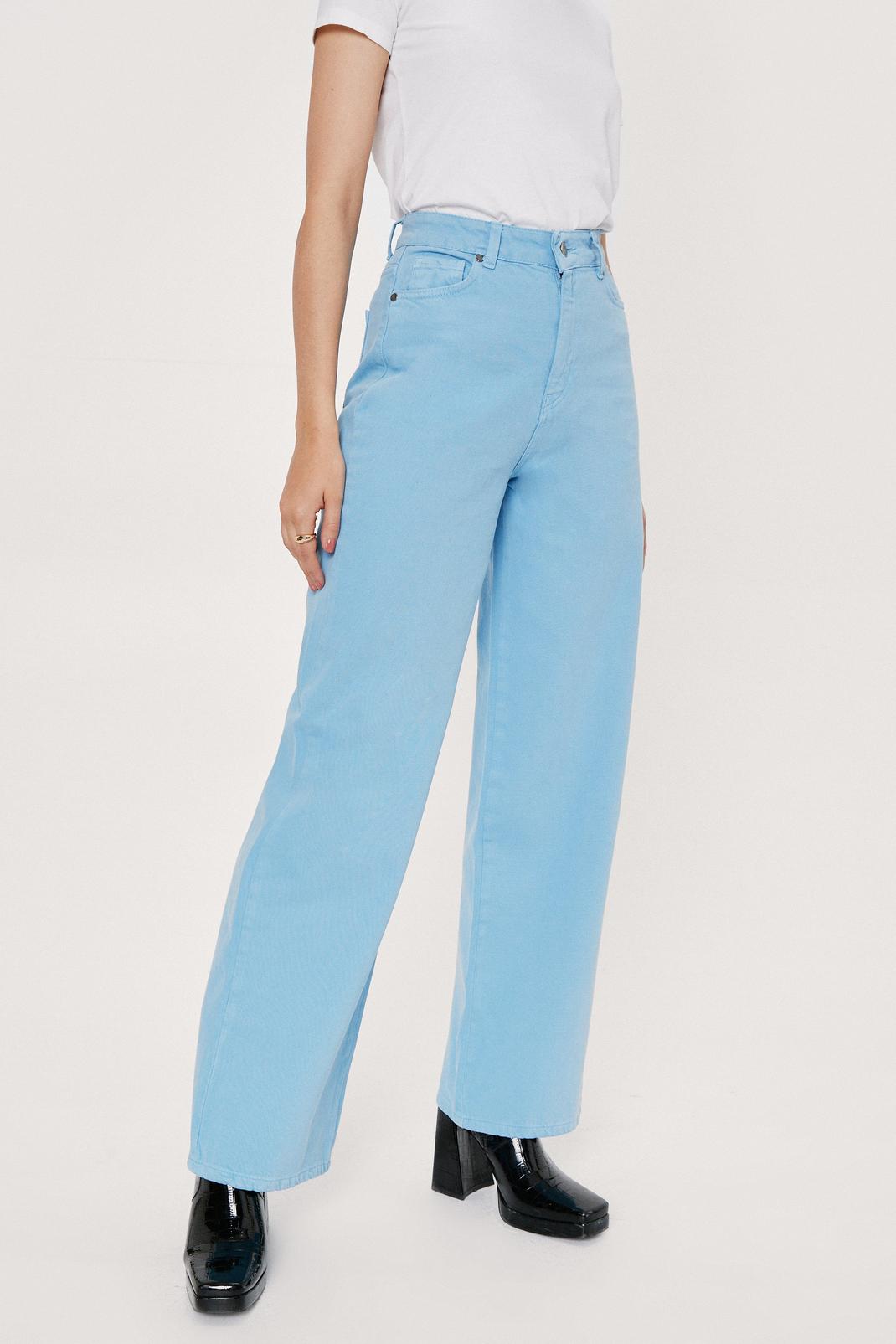 627 Colored Straight Leg High Waisted Denim Jeans image number 2