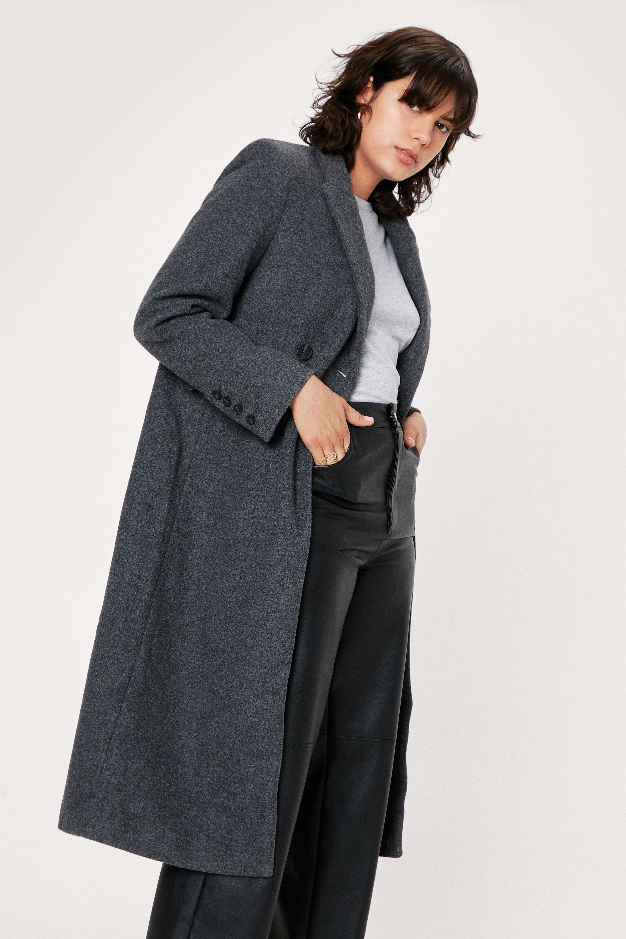 womens faux wool coat