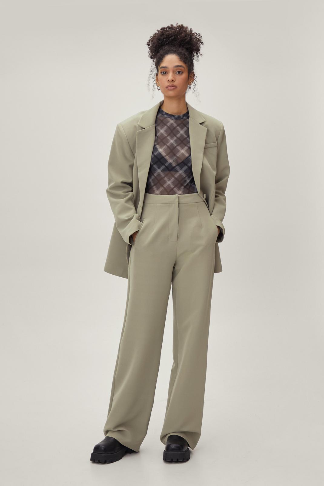 Sage High Waisted Tailored Wide Leg Pants image number 1