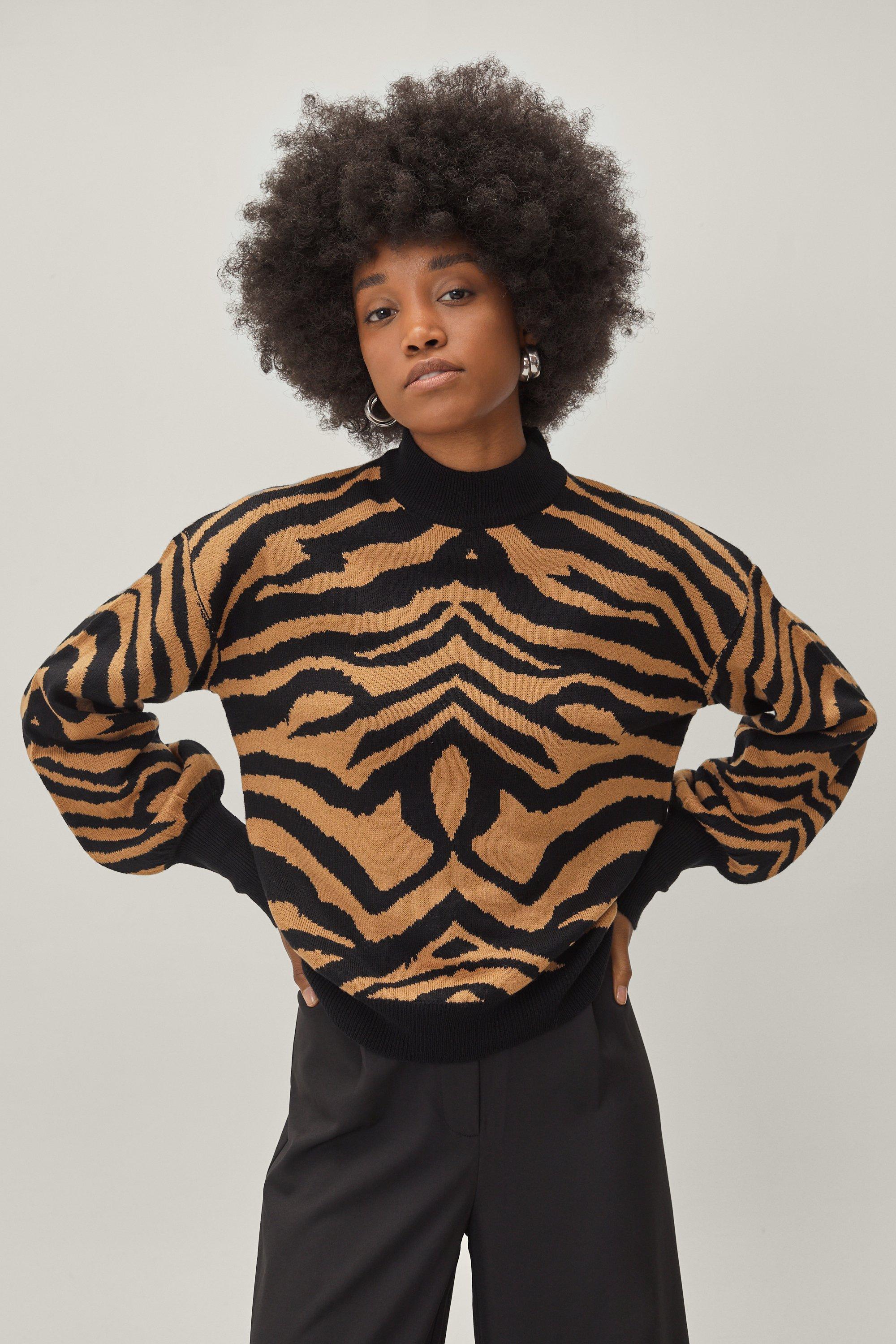 Zebra print polo outlet neck