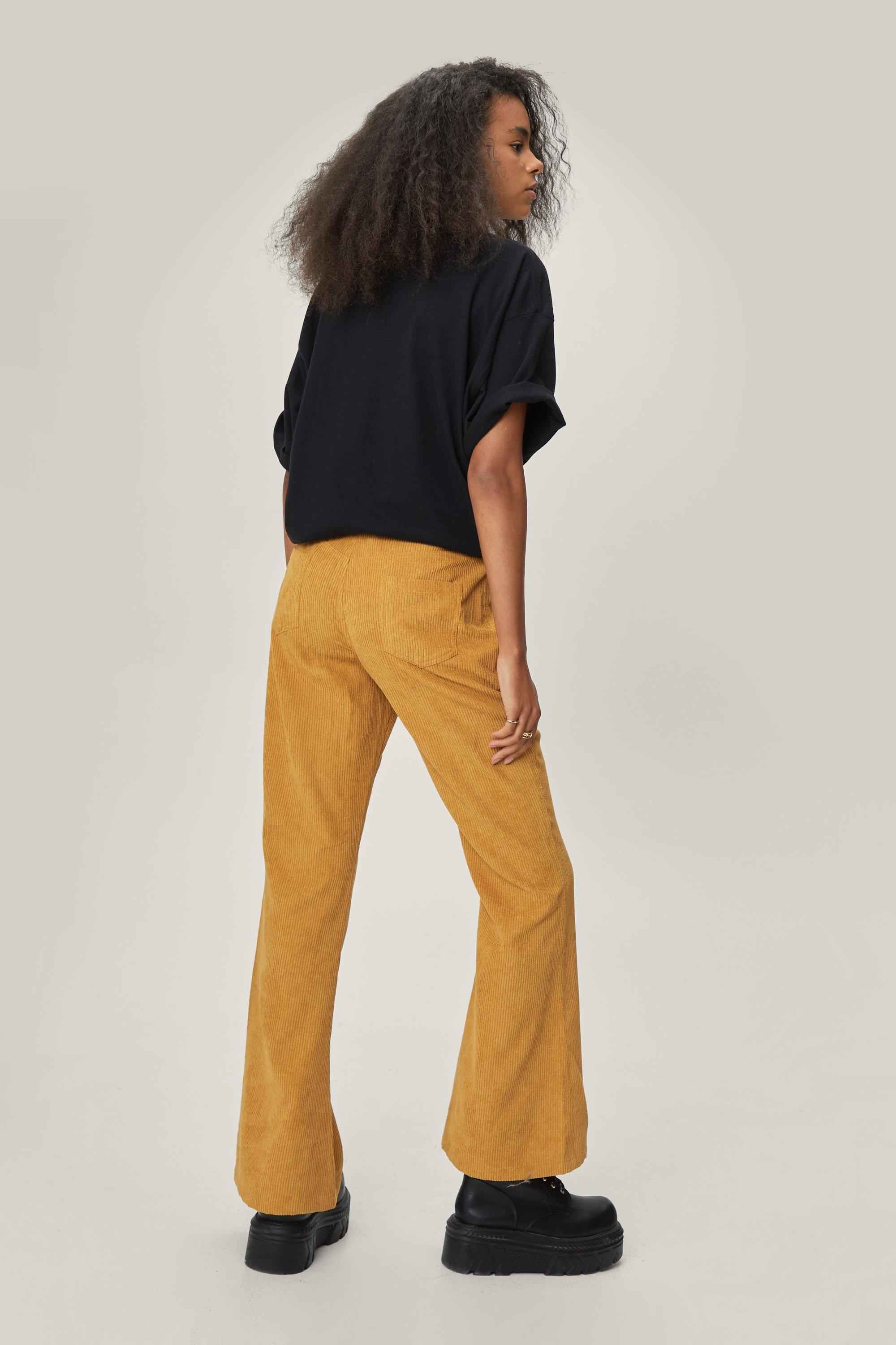 petite flare corduroy pants