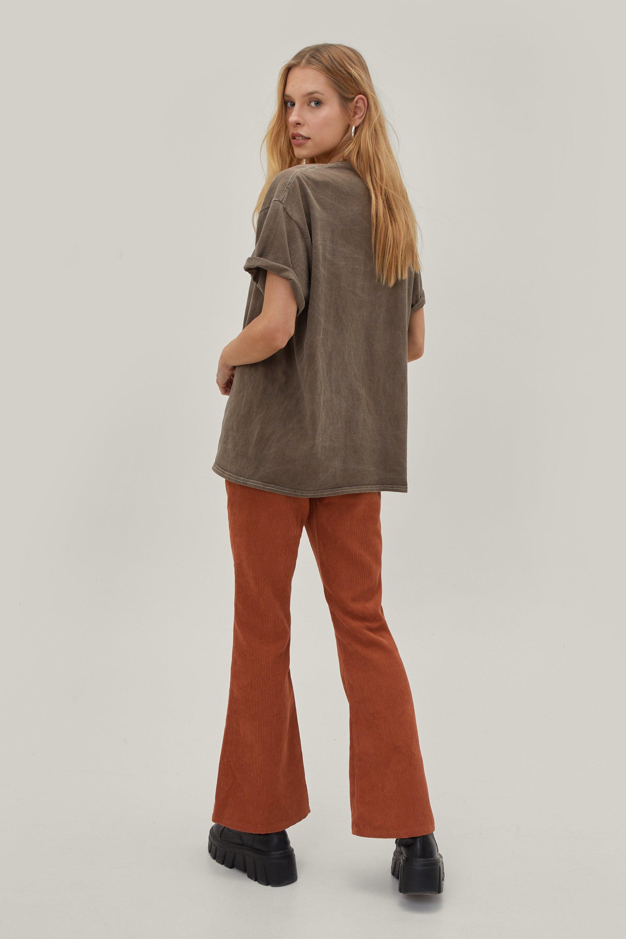 petite flare corduroy pants