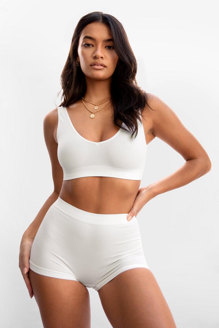 Recycled Seamless Ribbed Scoop Bralette