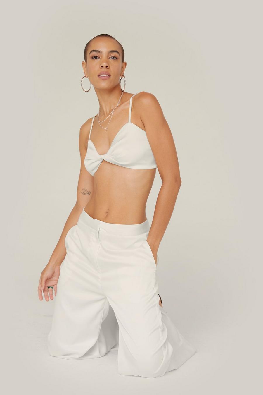 Satin Strappy Twist Front Top