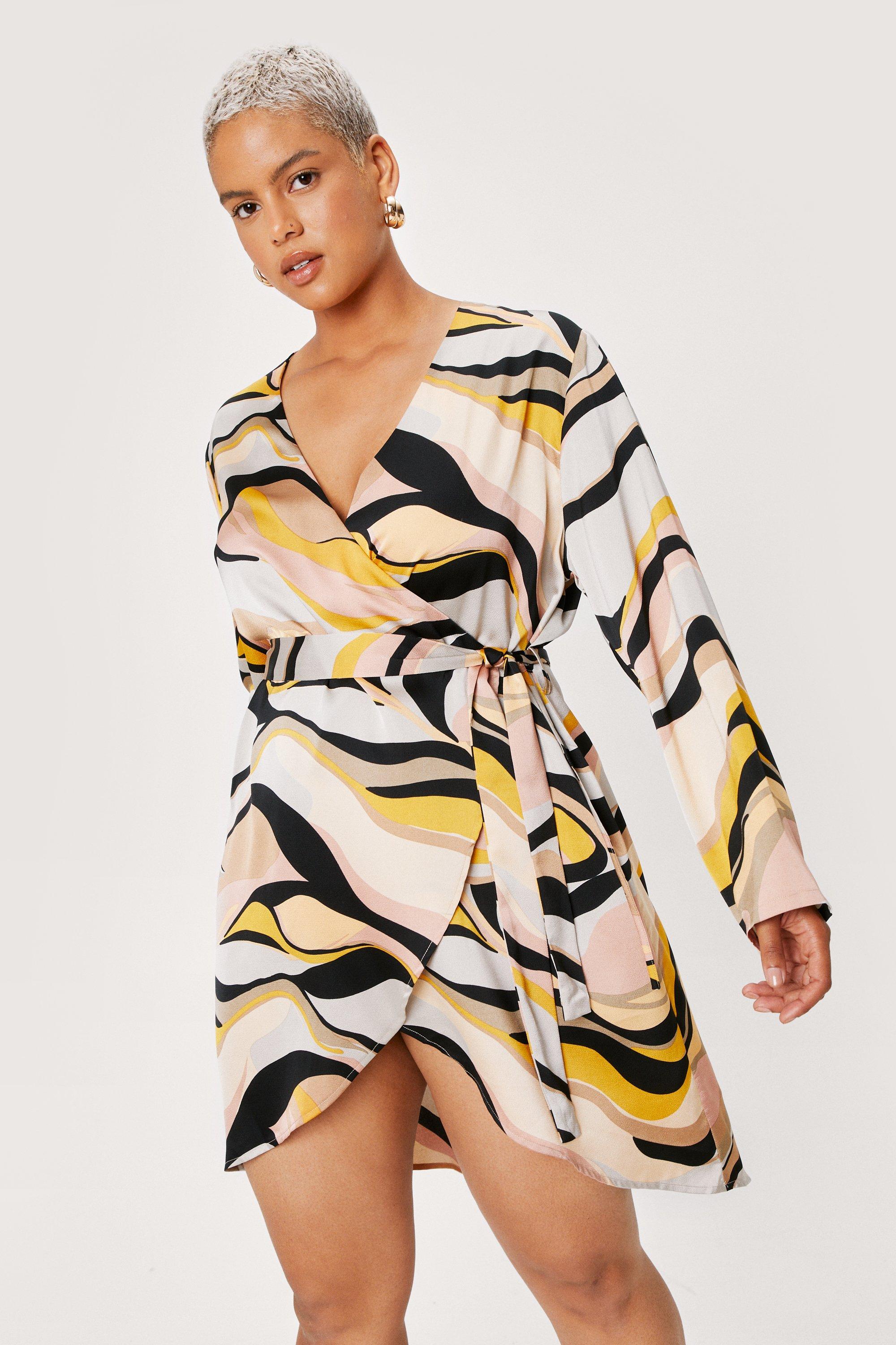 abstract wrap dress