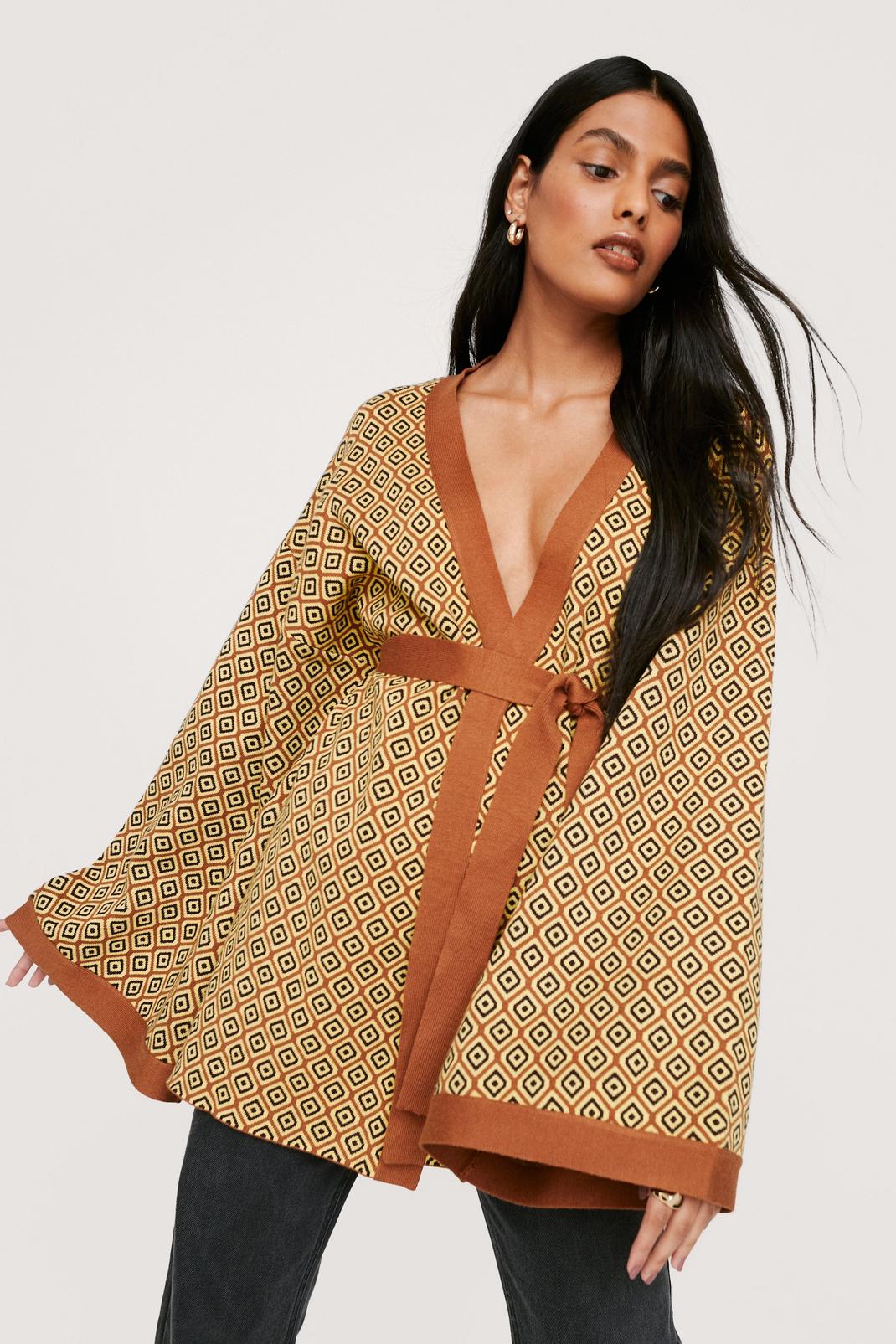 Kimono ample à imprimé rétro, 151 image number 1