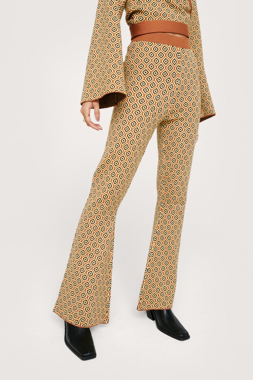 151 Retro Knitted Flared Trousers image number 2