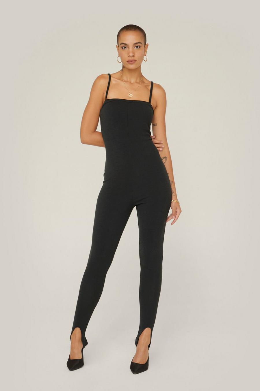 Recycled Stirrup Body Stocking Jumpsuit