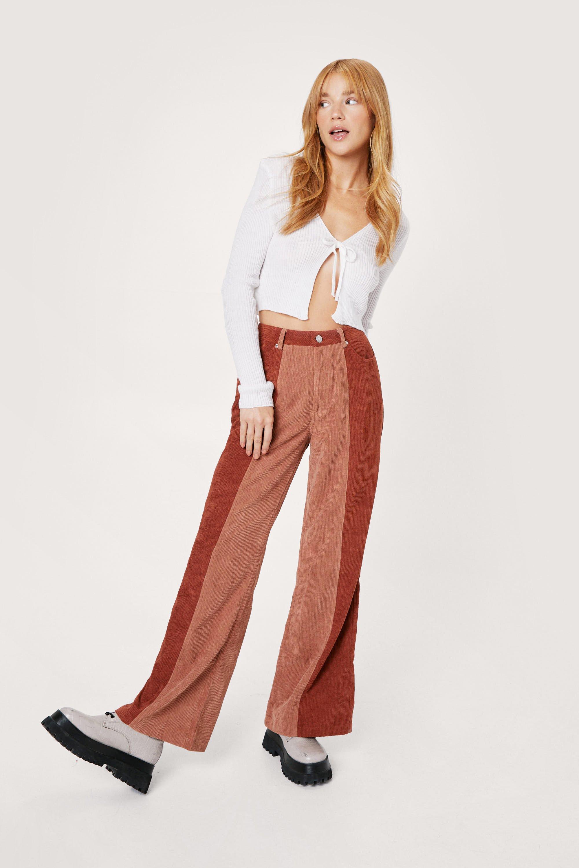 corduroy trousers womens wide leg