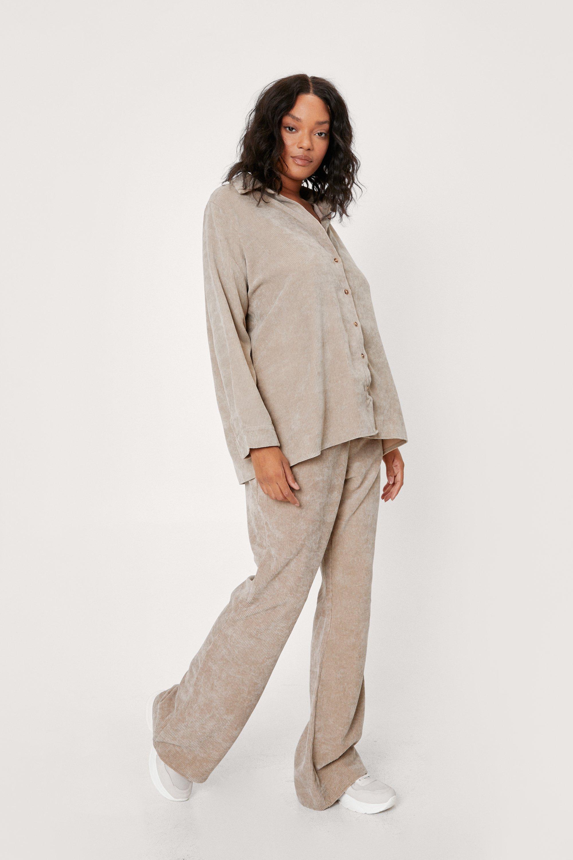 plus size corduroy trousers