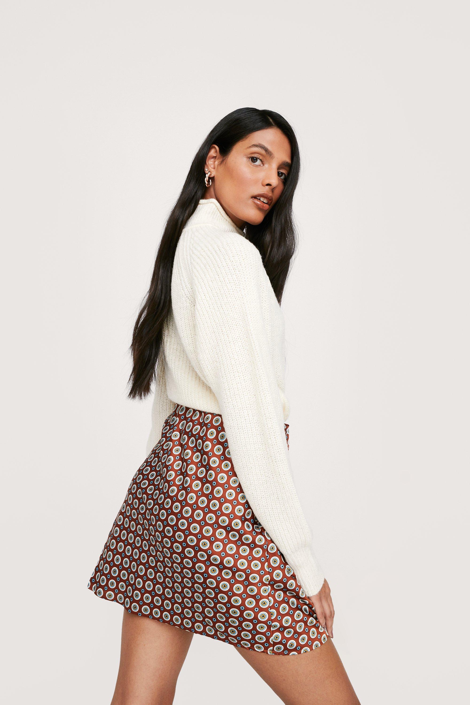 Plaid Mini Ponte Skirt