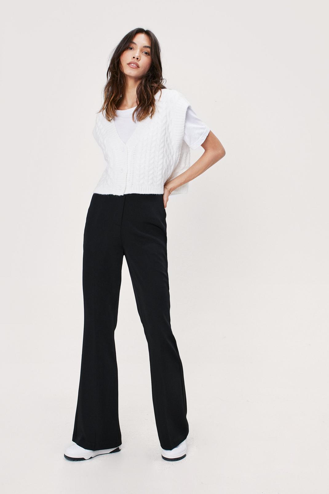 105 Tailored High Waisted Flared Trousers image number 1