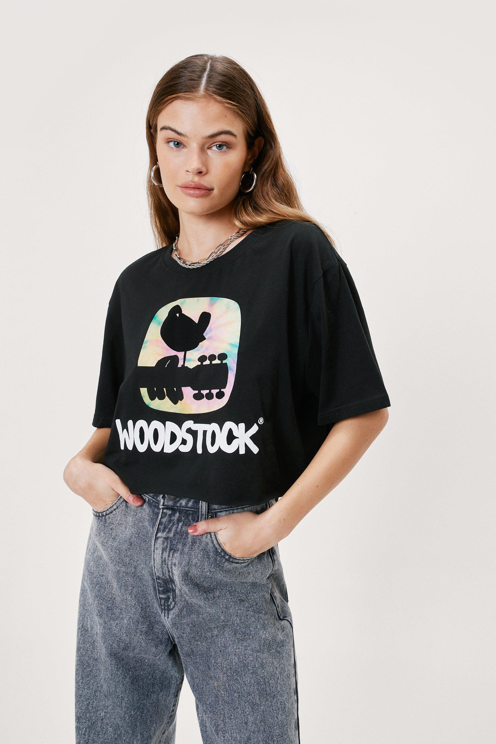 Woodstock Cropped Graphic T Shirt