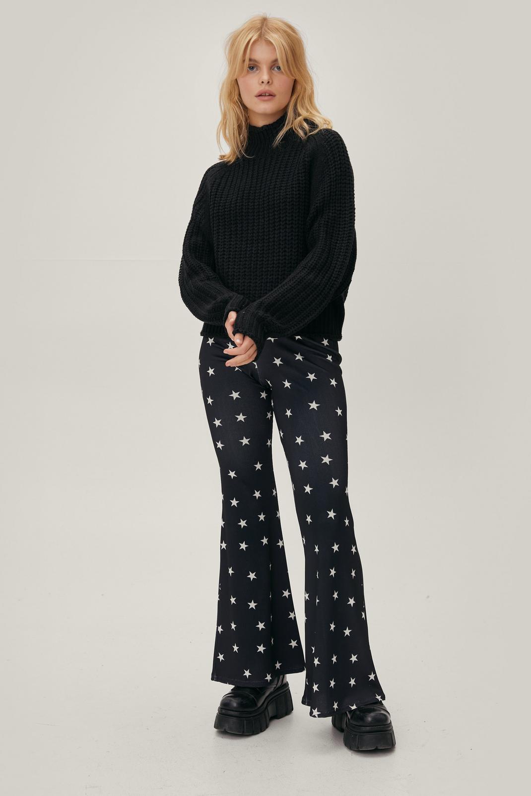 105 Petite Recycled Star Flare Pants image number 1