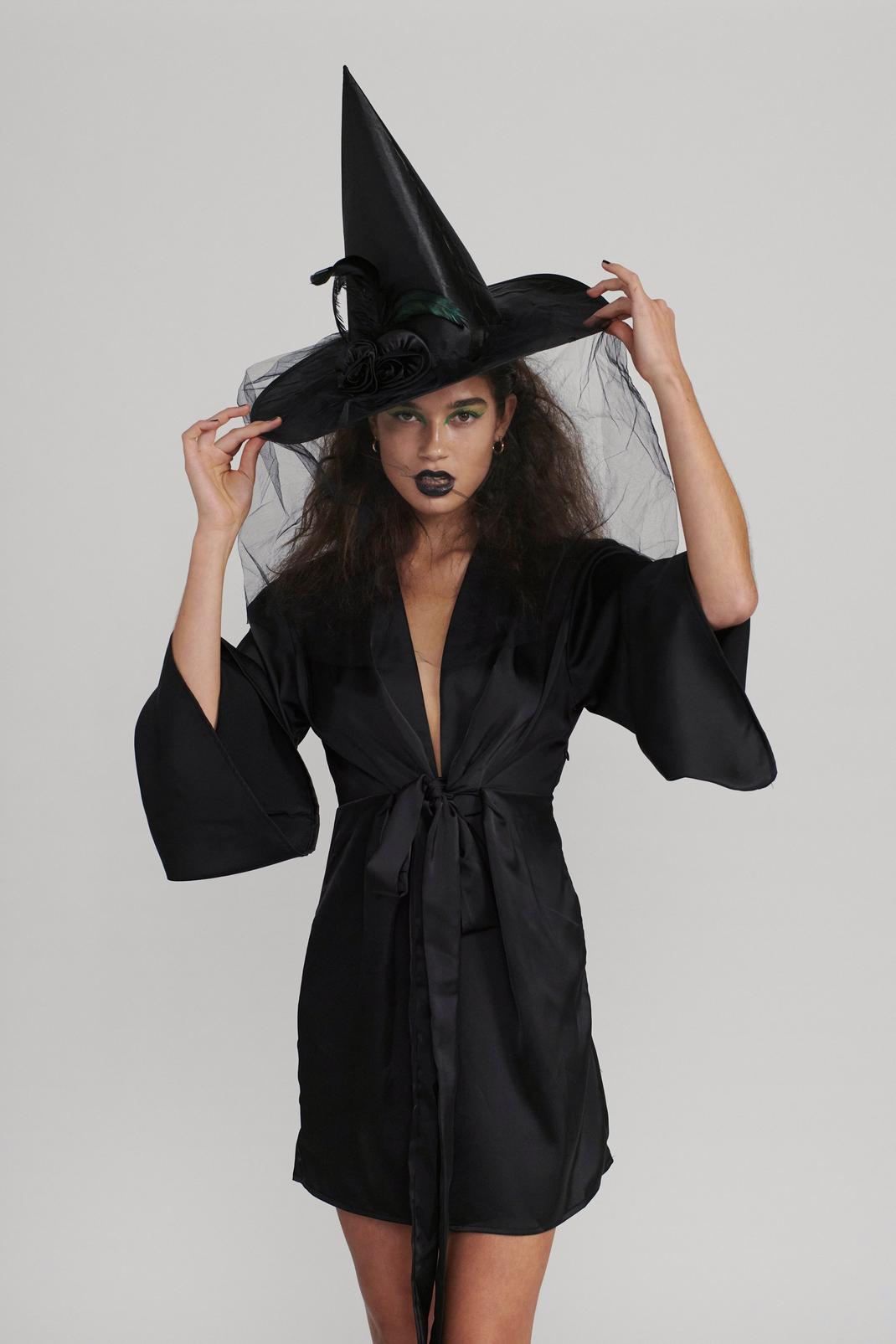 105 Mesh Veil Witch Hat image number 2