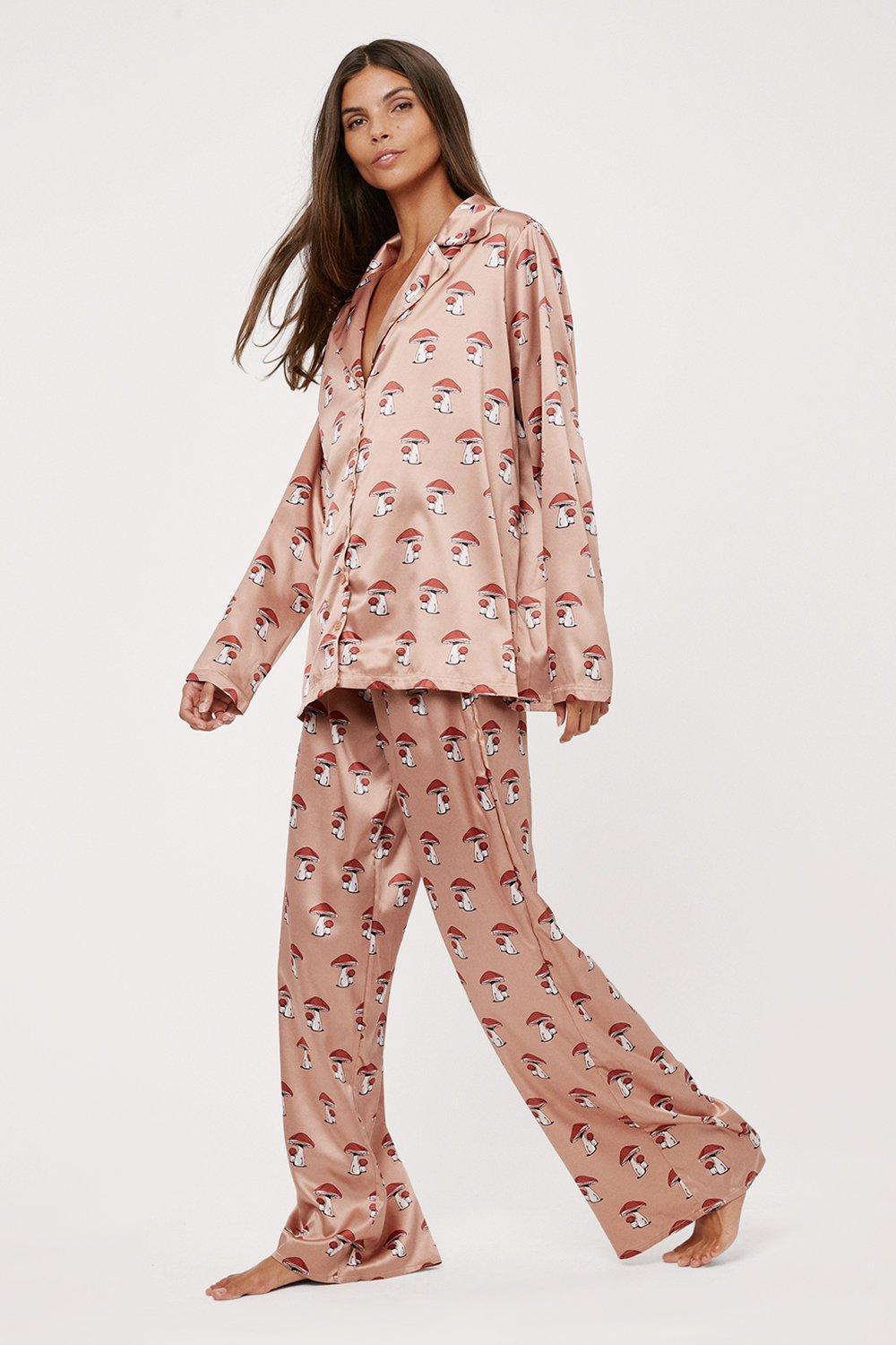 Satin mushroom pajamas new arrivals