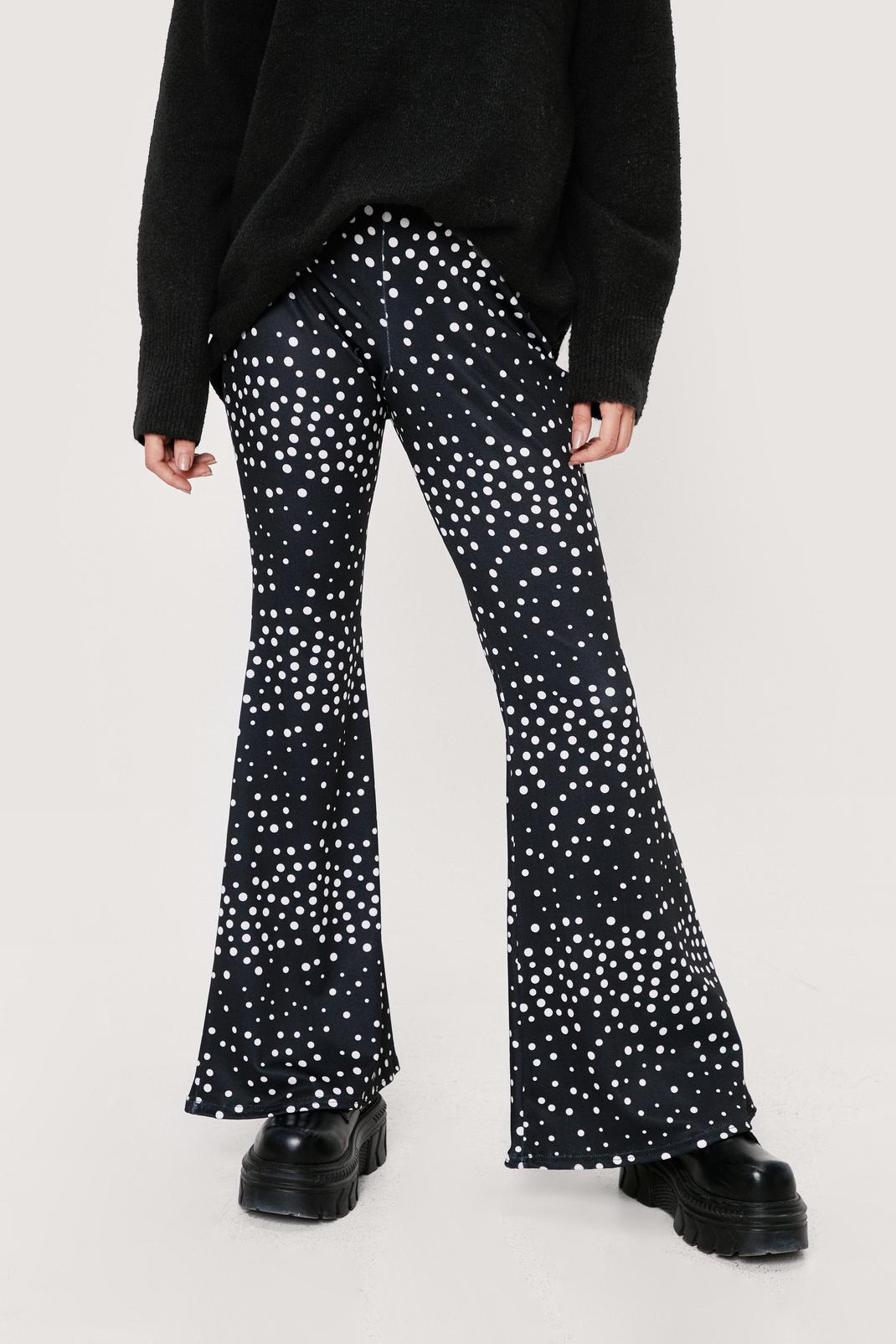 105 Petite Recycled Polka Dot Flared Pants image number 2