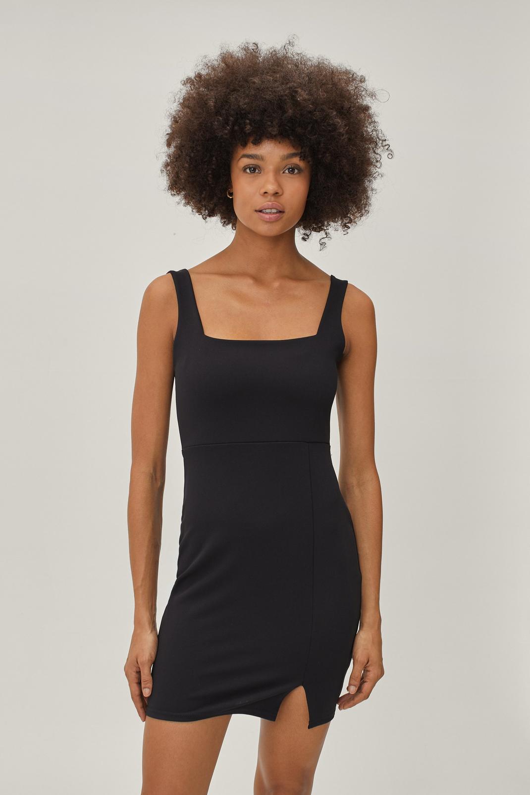 105 Recycled Square Neck Bodycon Mini Dress image number 2