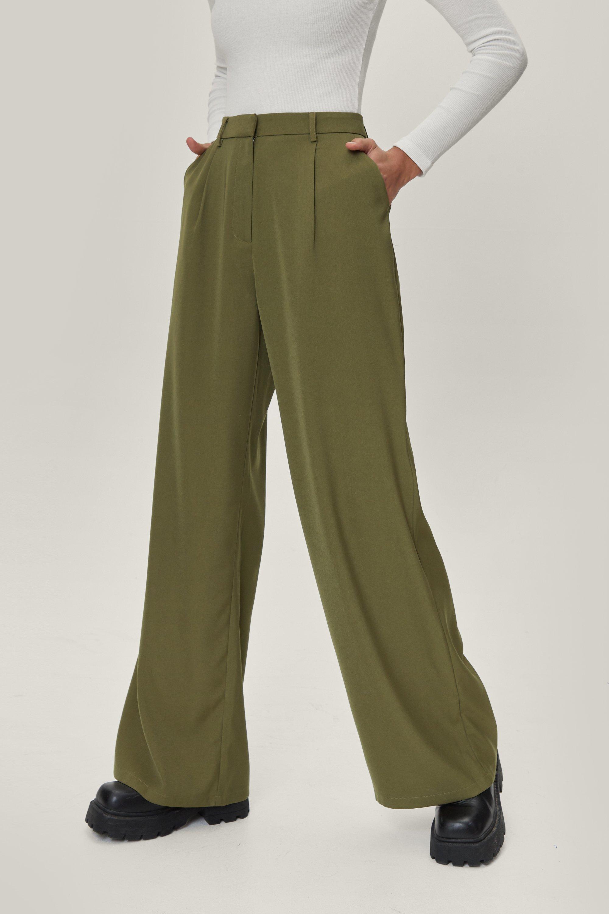 Pleated Wide Leg High Waisted Tailored Pants | Nasty Gal