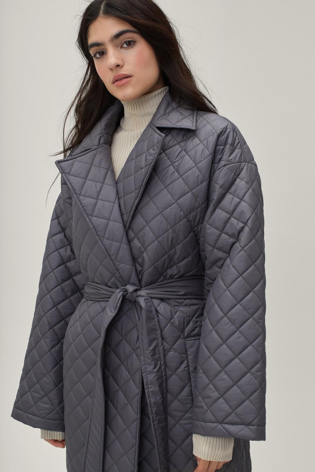 115 Quilted Belted Collared Maxi Coat image number 2