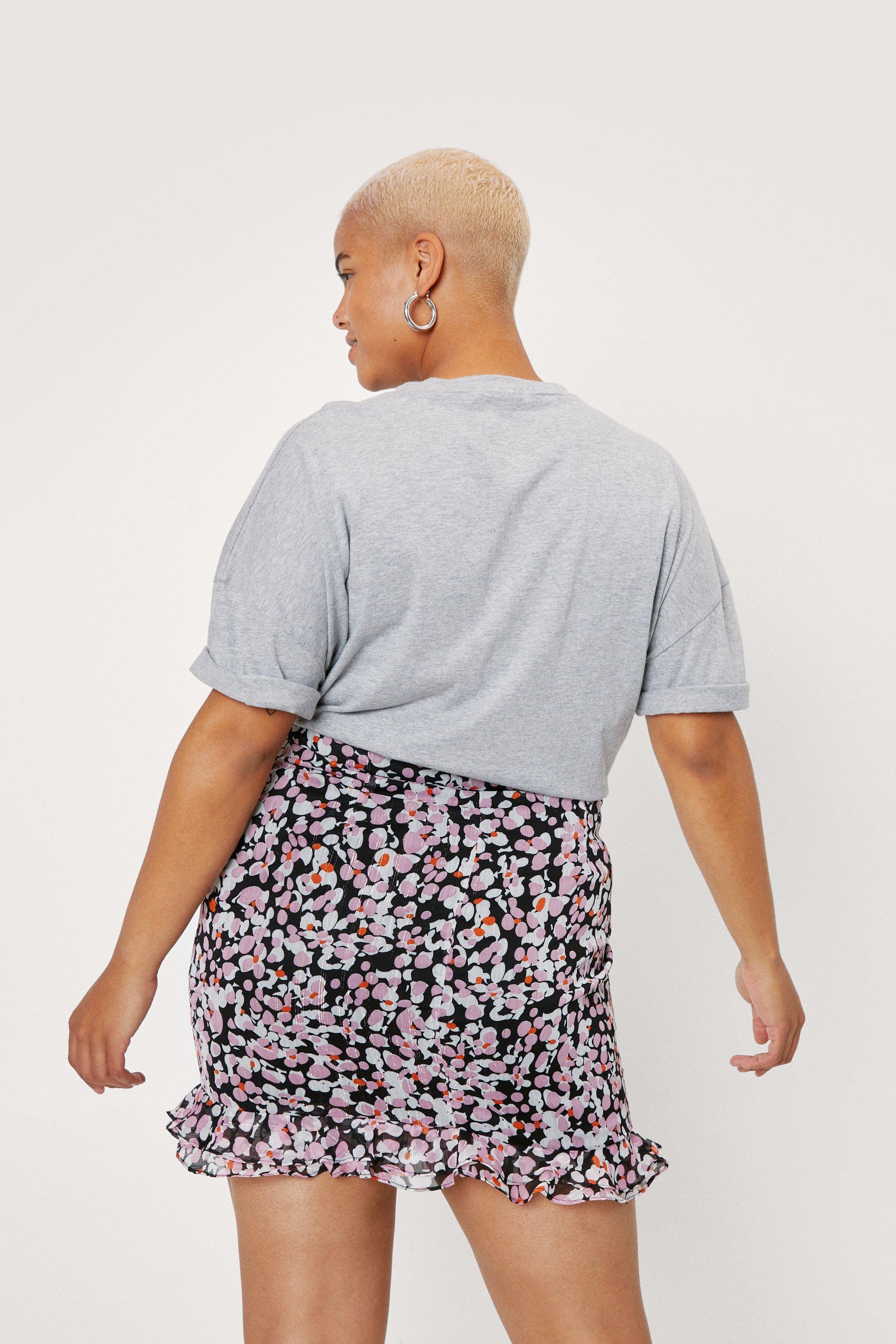 Ruffle mini 2025 skirt plus size