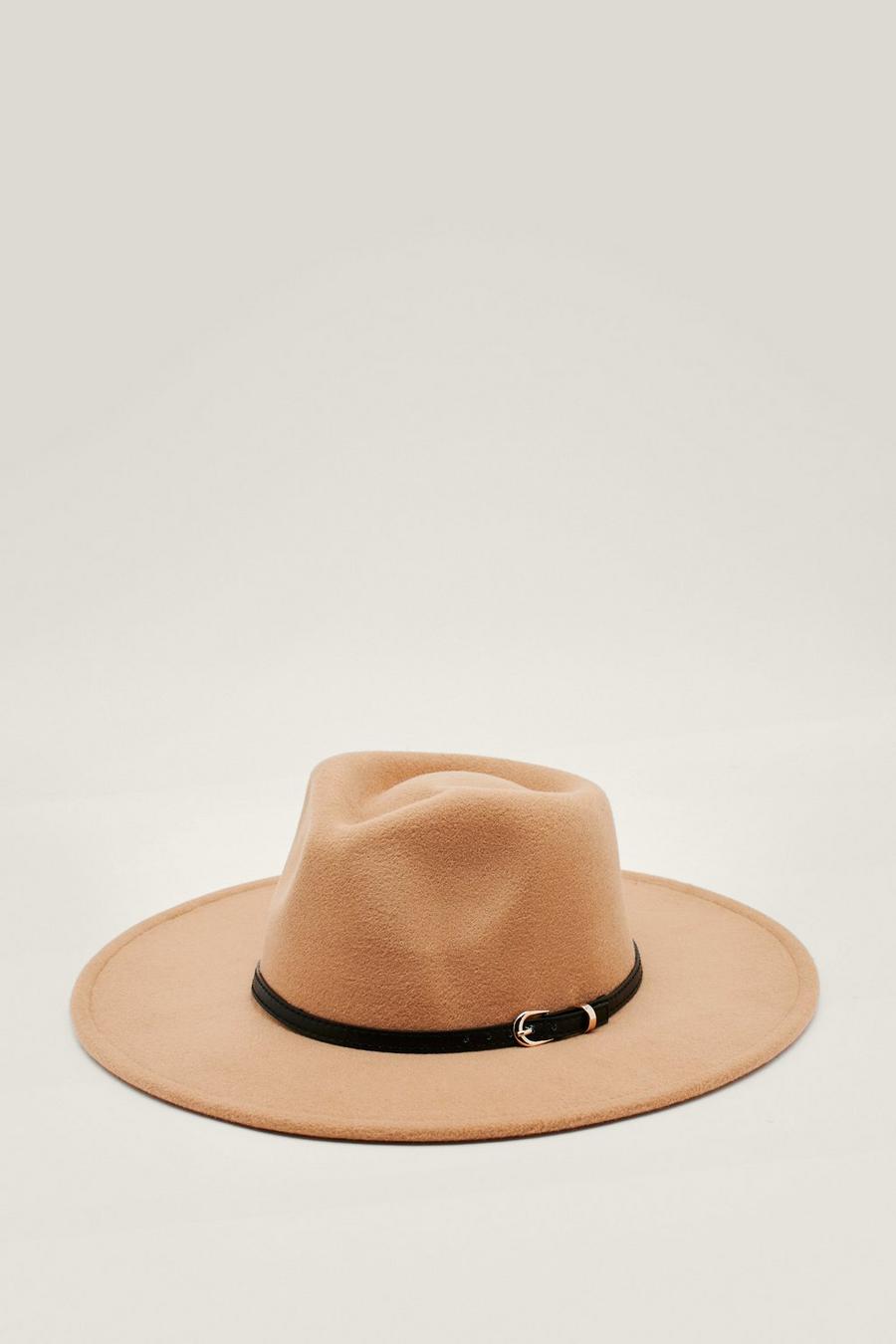 Buckle Trim Fedora Hat