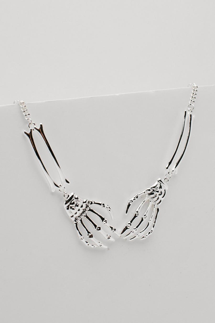 Recycled Metal Skeleton Choker Necklace