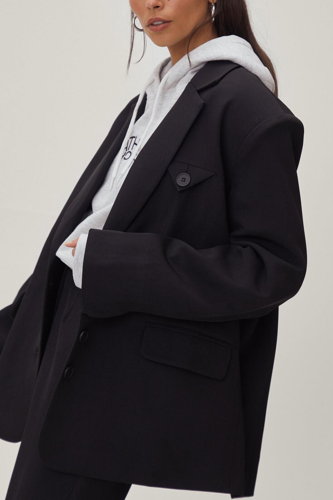 Premium - Blazer de costume oversize à épaulettes et poches, 105 image number 1