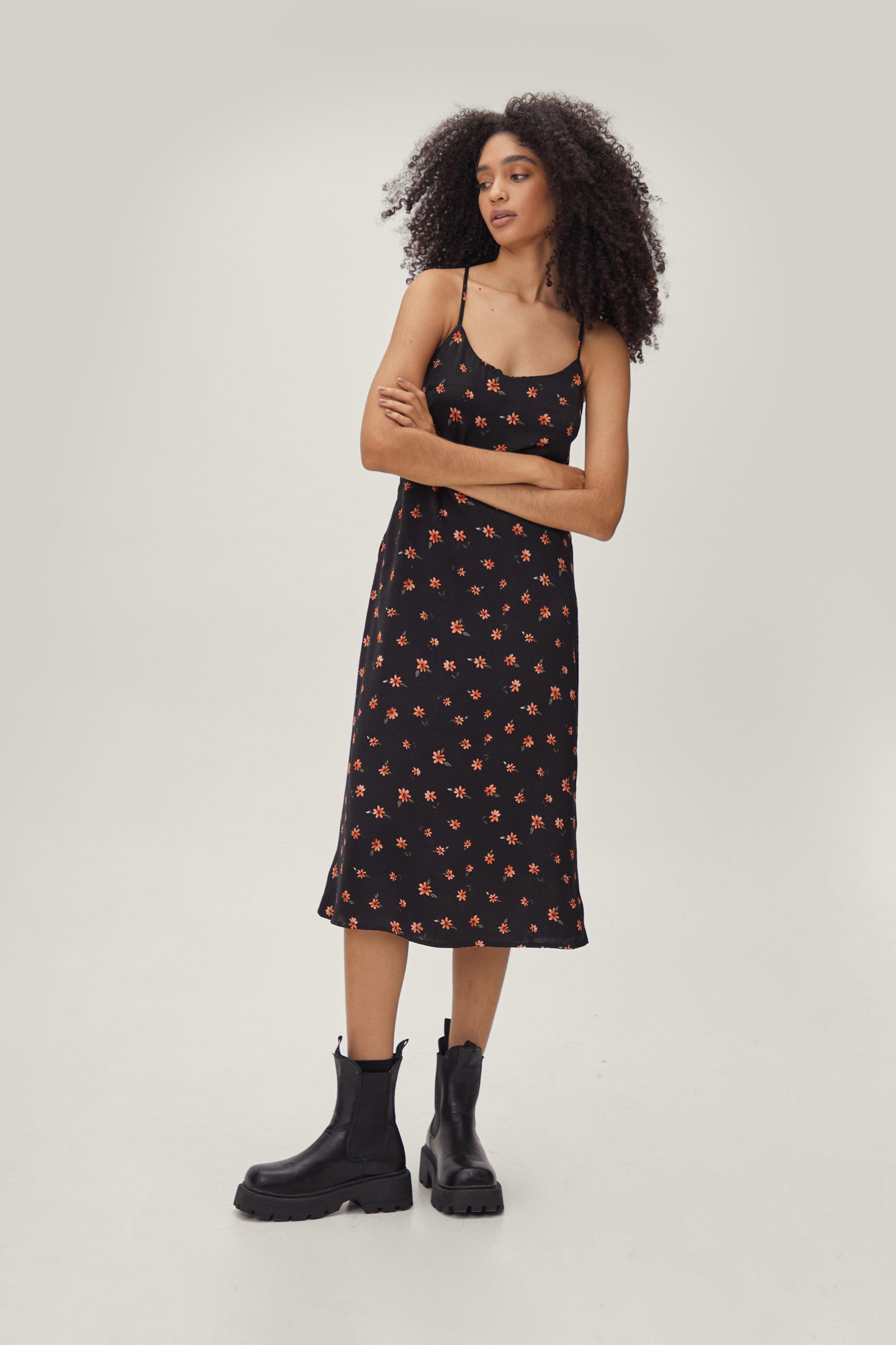 ditsy floral slip dress