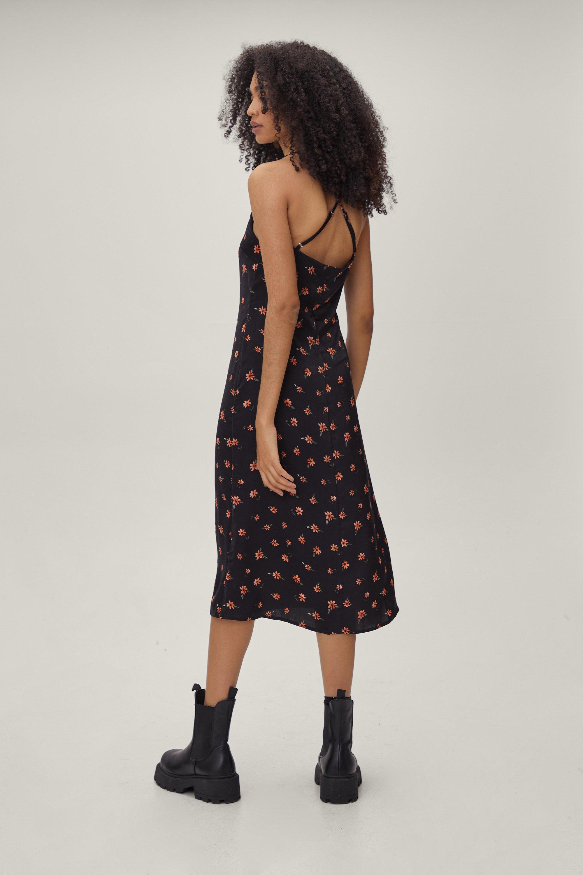 Ditsy slip outlet dress