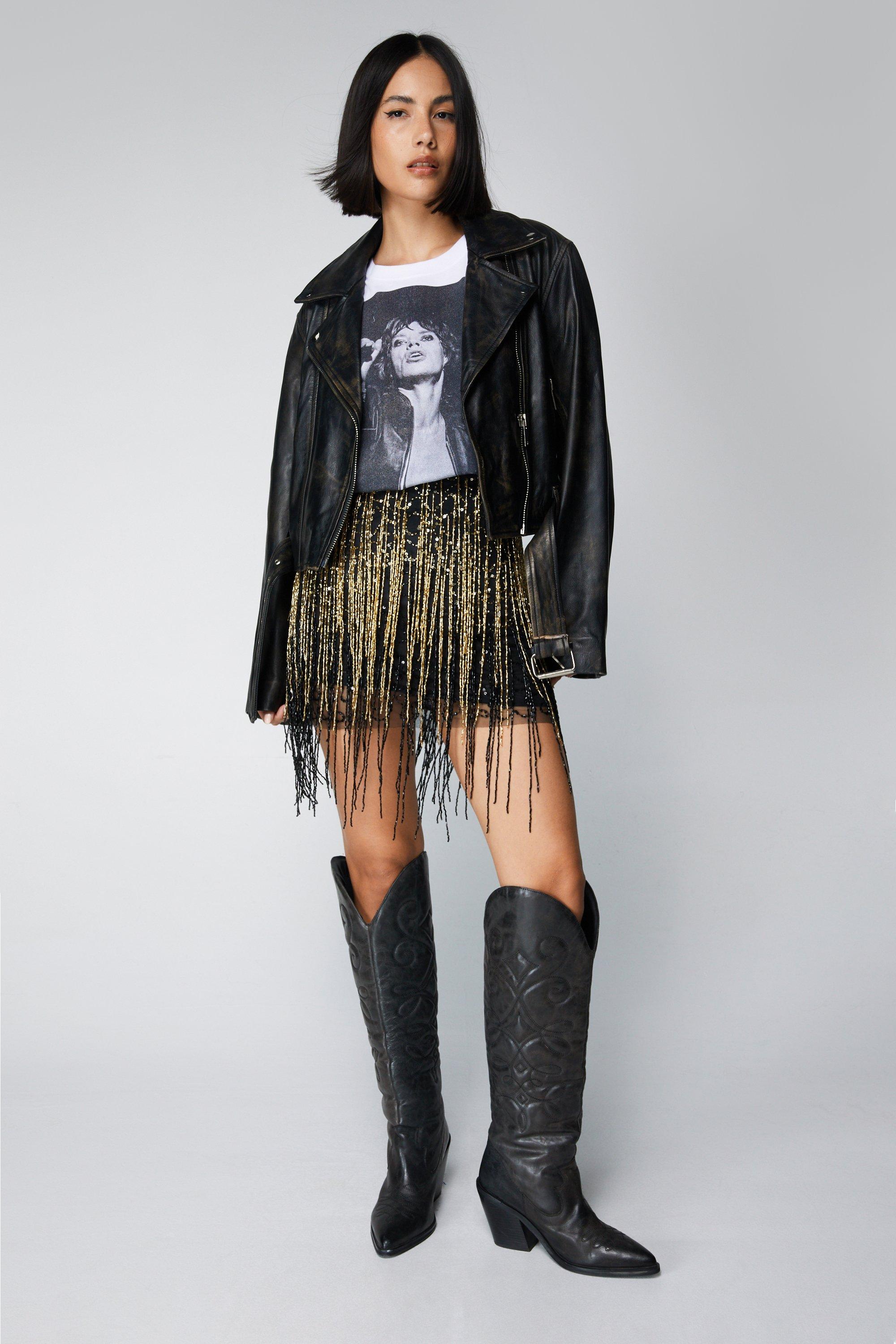 Nasty gal metallic clearance skirt