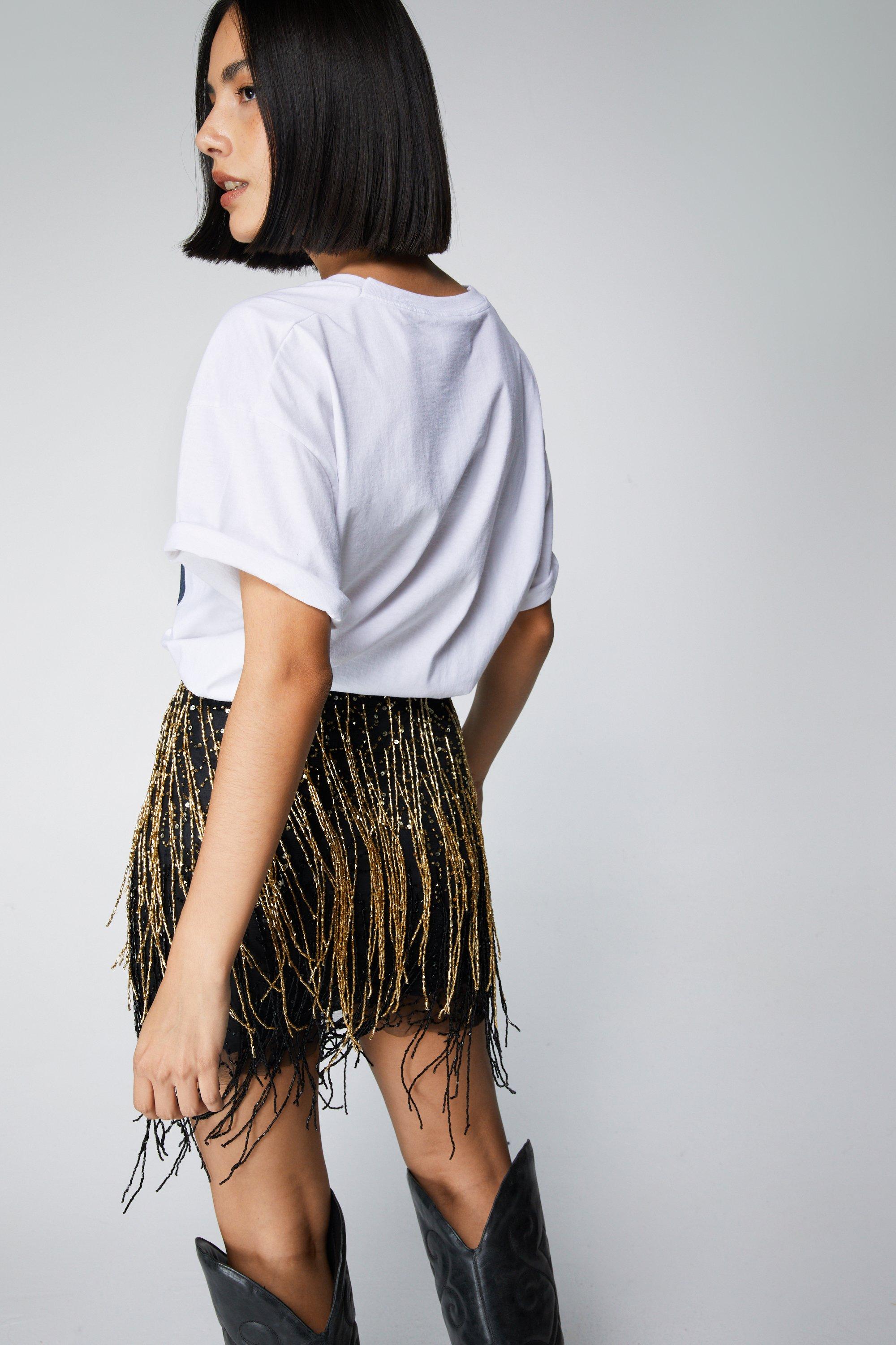 Nasty gal hotsell fringe skirt