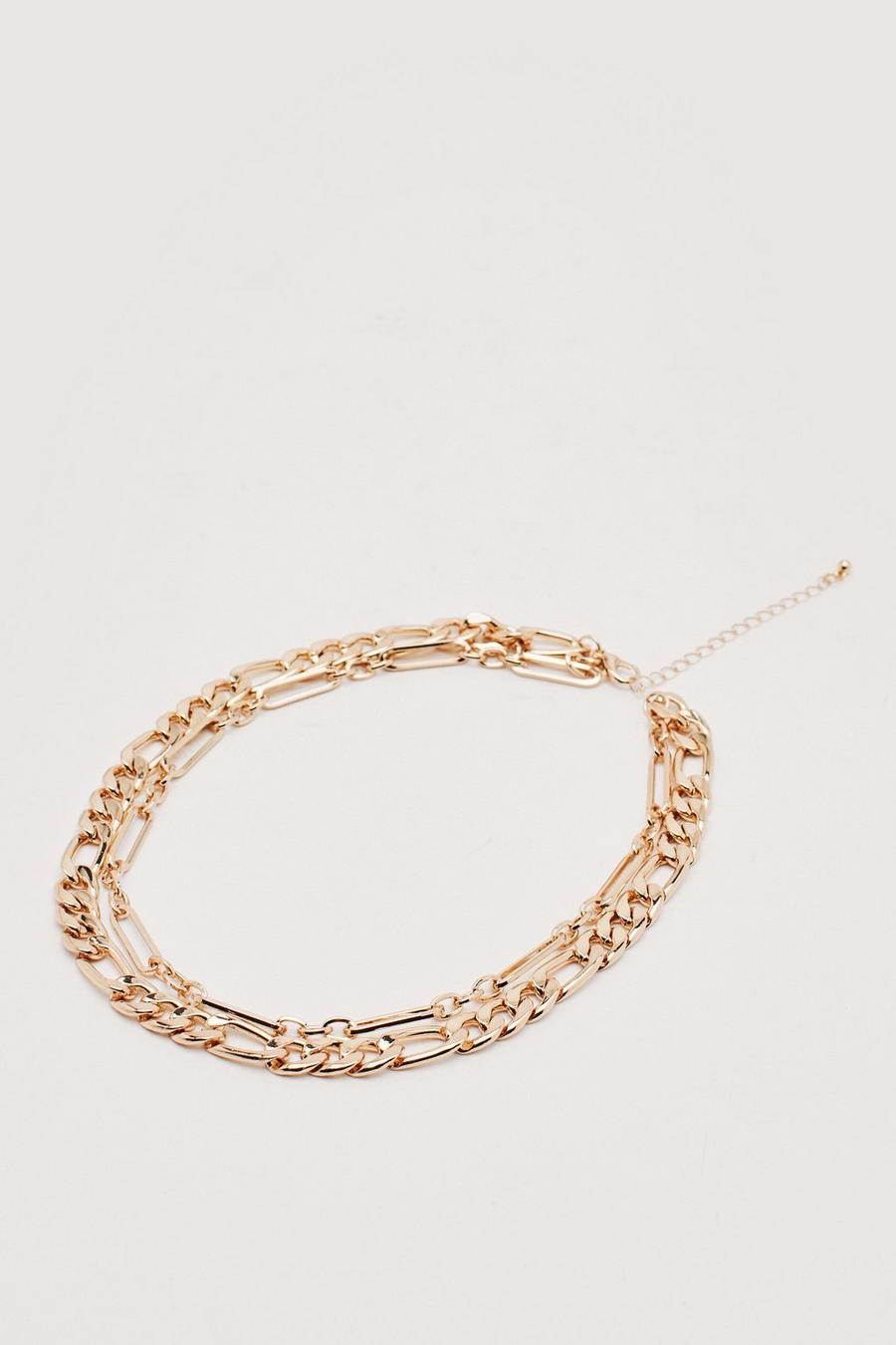 Double Layered Figaro Chain Necklace