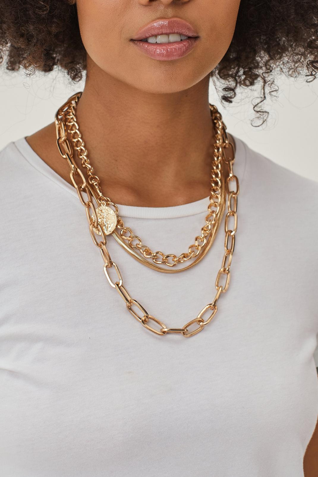 128 3 Layer Chain Necklace image number 2