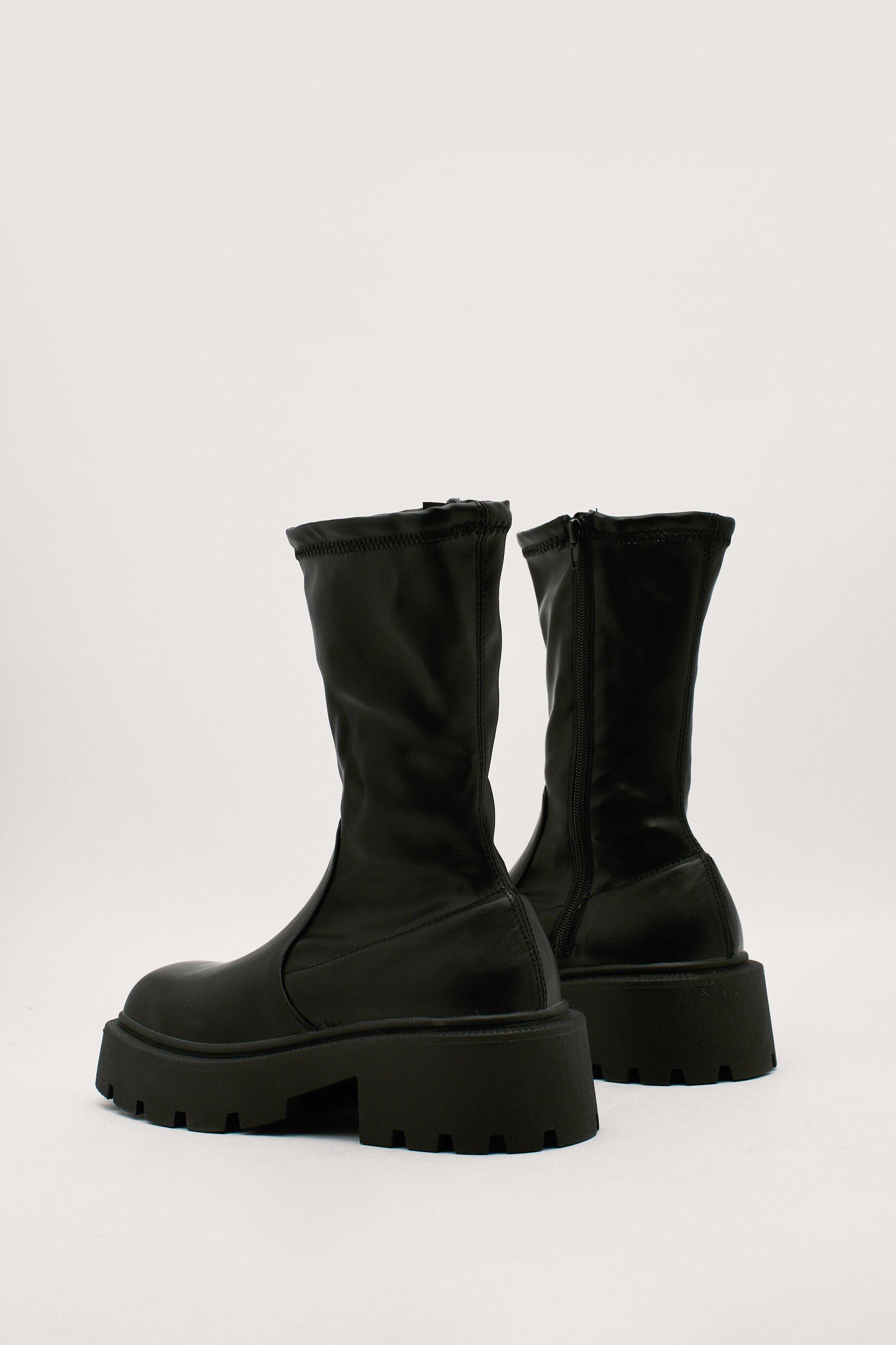 Chunky sole ankle outlet boots