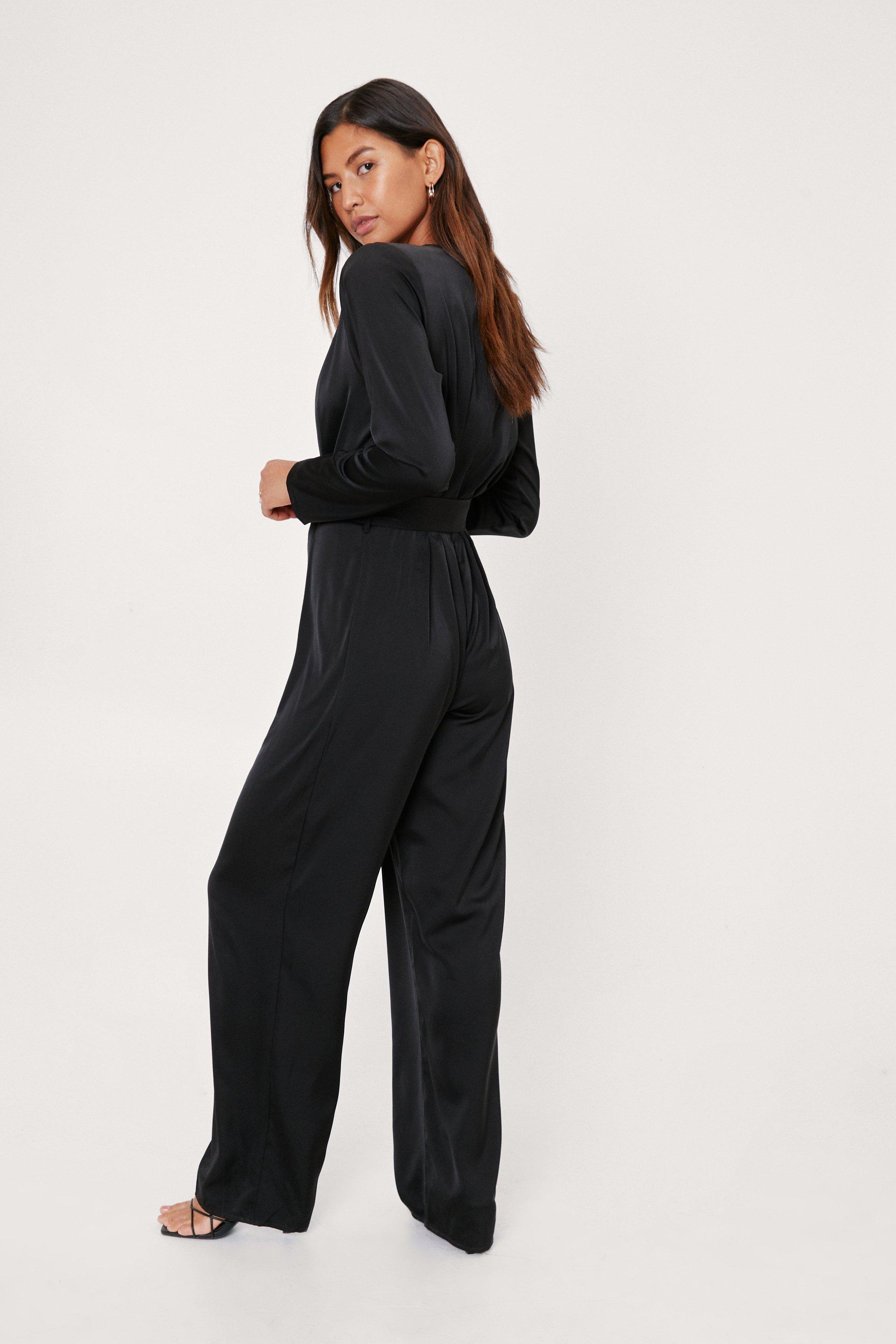 satin boiler suit