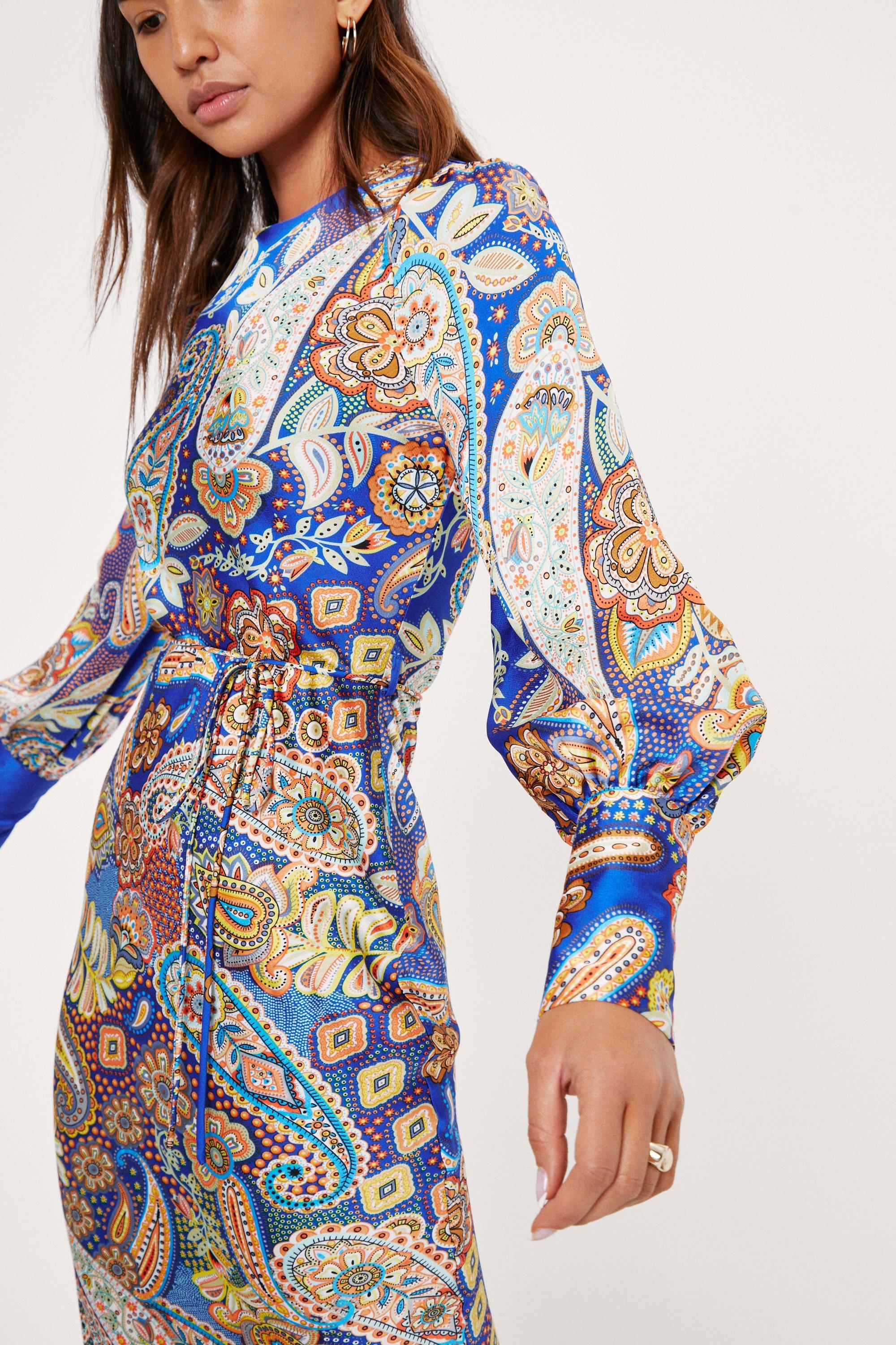 Paisley long sleeve dress hotsell