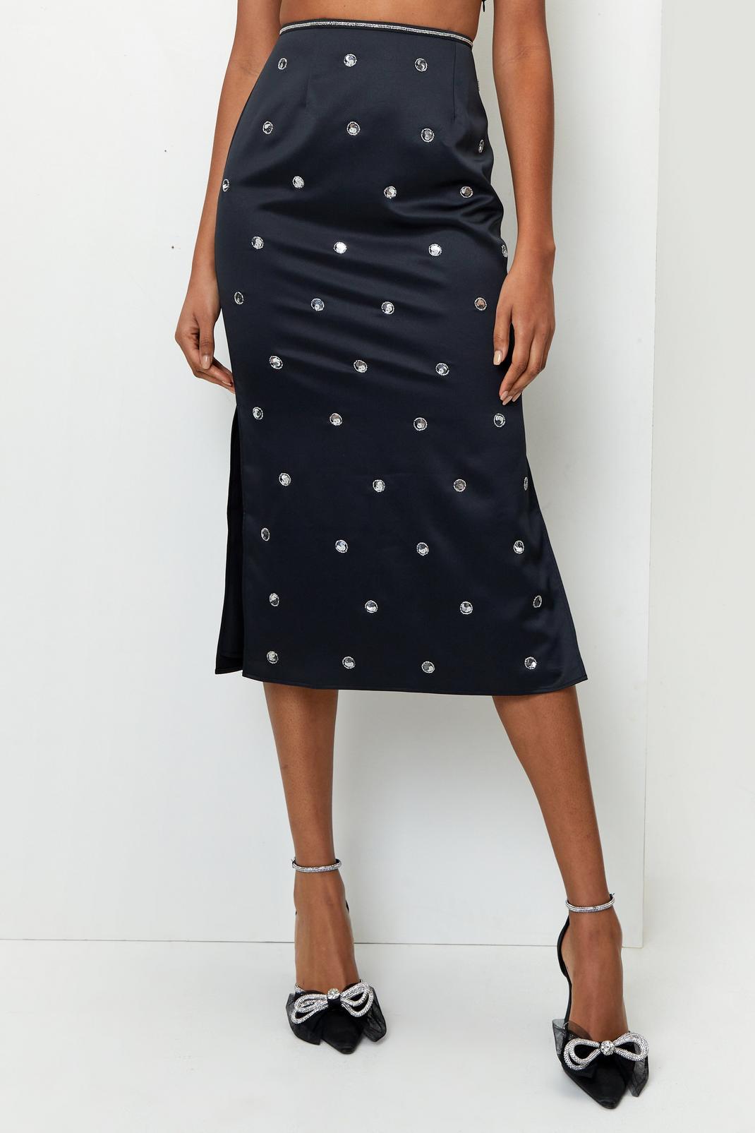 105 Sequin Embellished Midi Slip Skirt image number 2