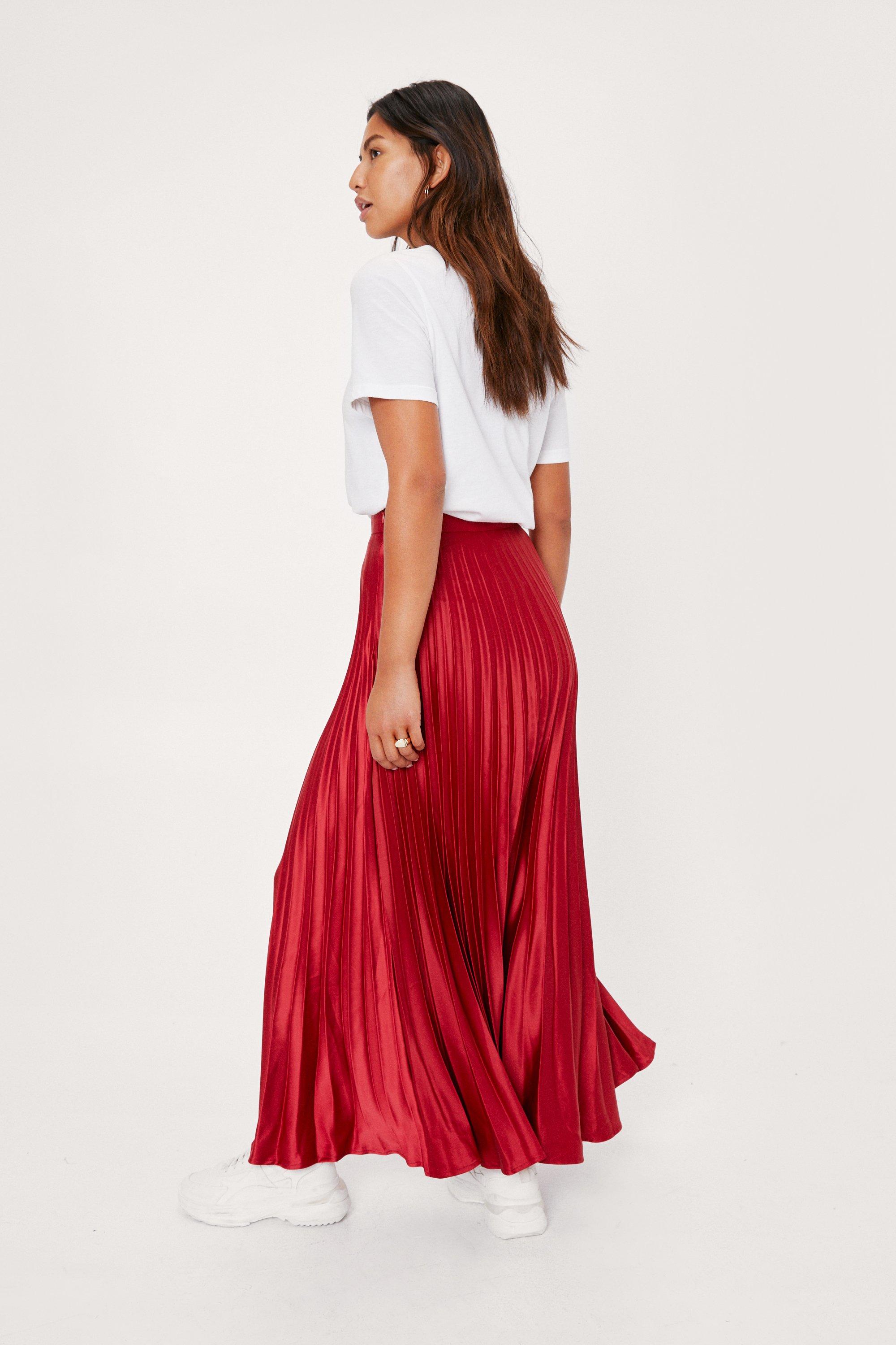 Nasty gal 2025 maxi skirt red