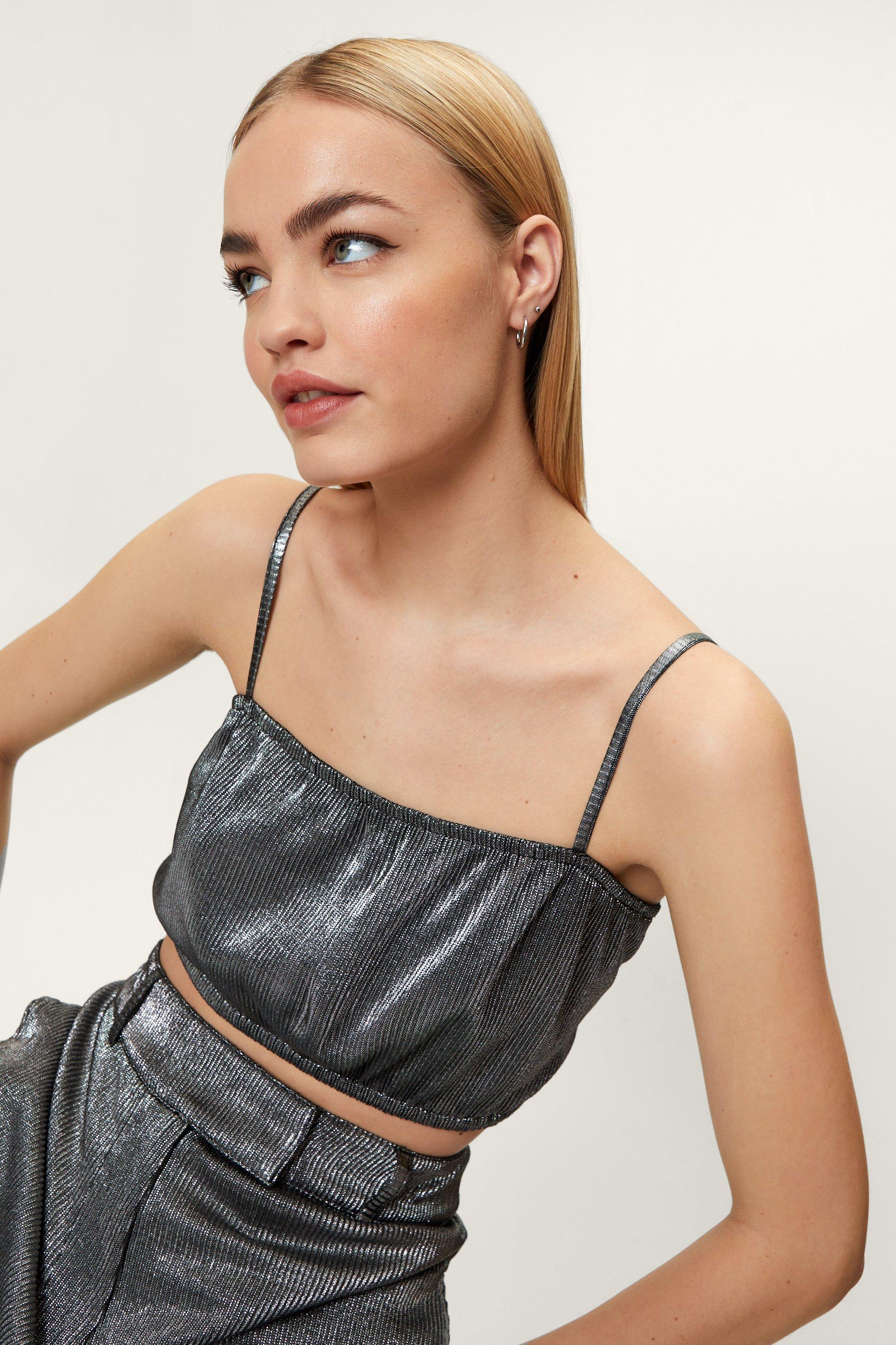 metallic bralette