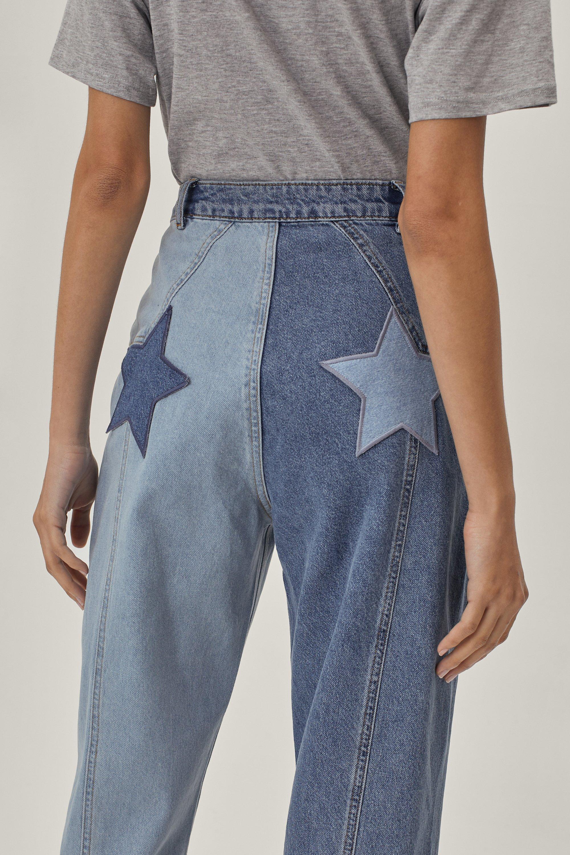 Star hot sale patched jeans