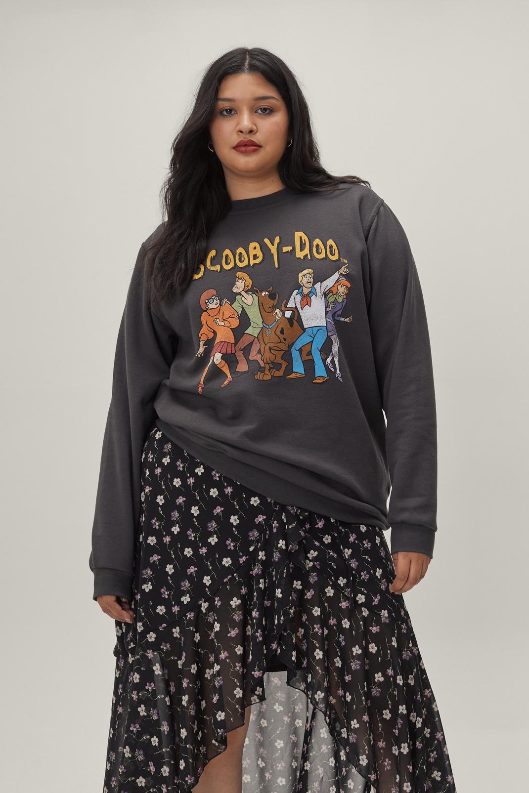 Charcoal Plus Size Scooby Doo License Sweat image number 1