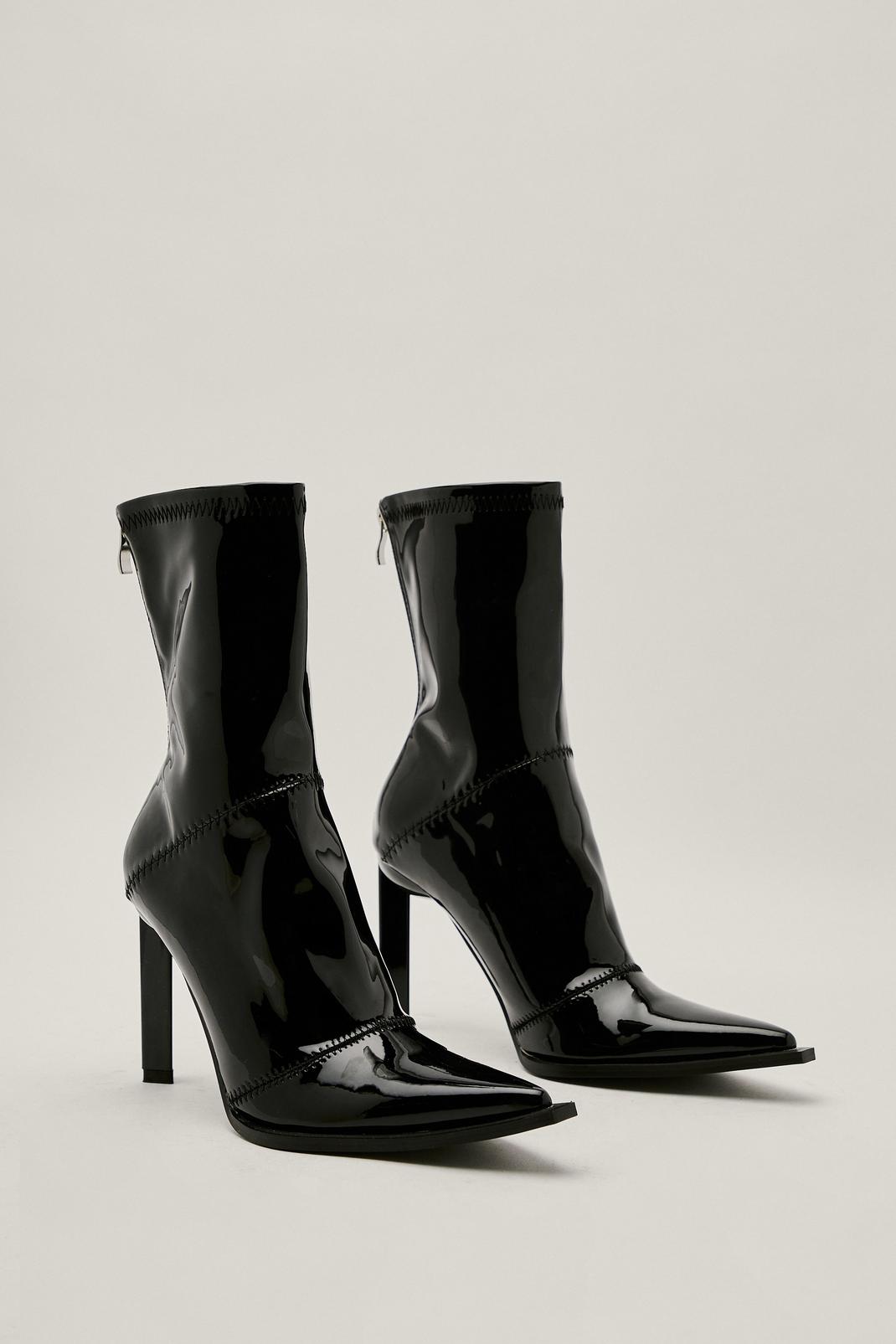 105 Patent Pointed Sock Boots image number 1